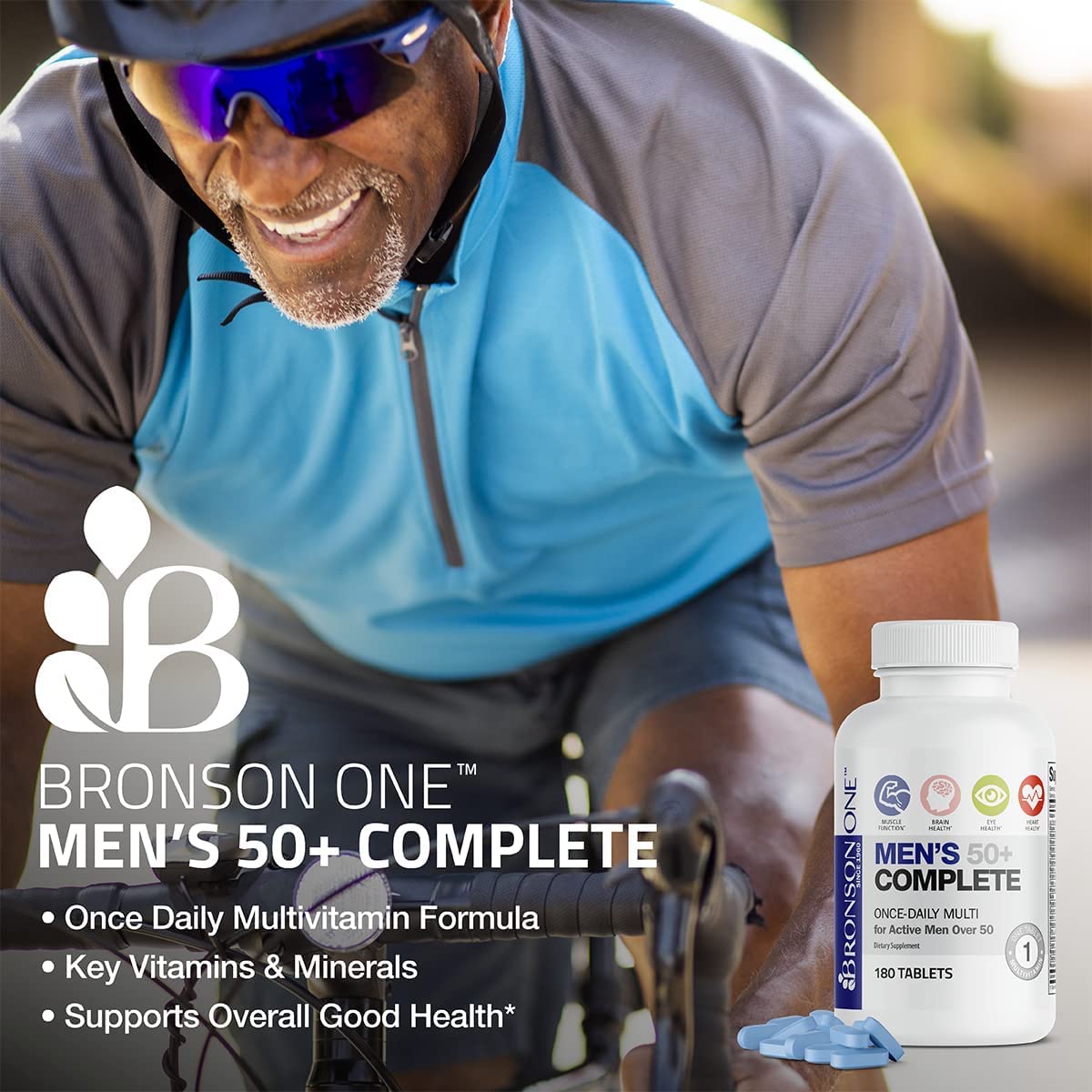 Bronson ONE Daily Men's 50+ Complete Multivitamin Multimineral, 90 Tablets