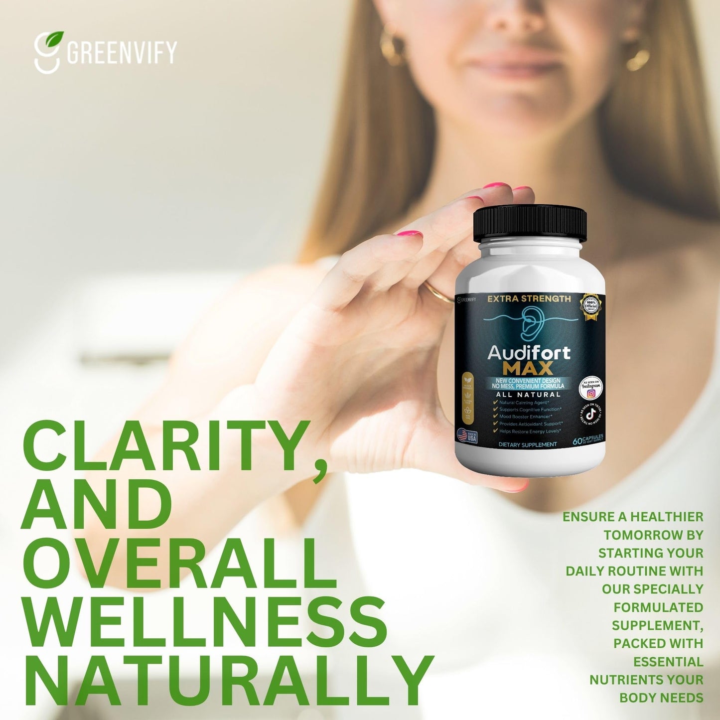 GREENVIFY Audifort MAX Dietary Supplement Capsules 60
