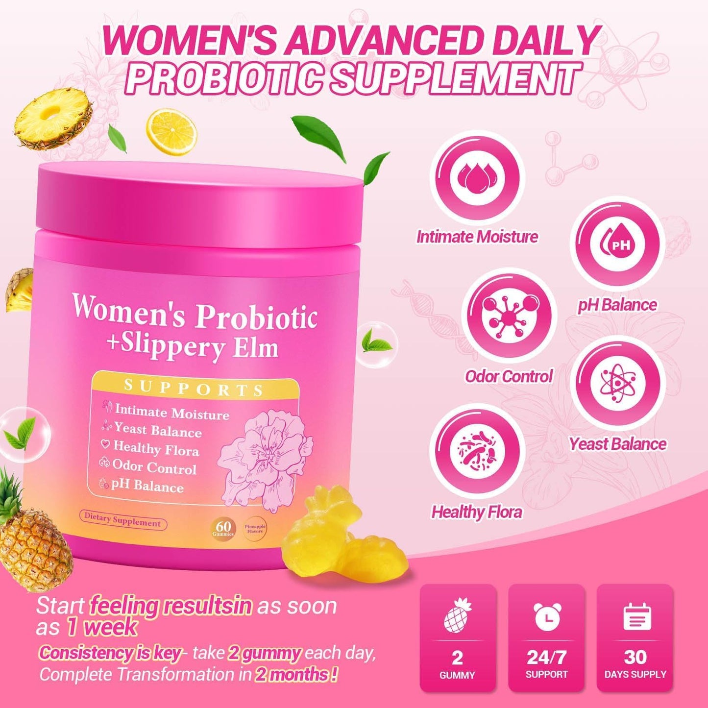 Yooloks Her Juicy Feminine Probiotics Gummies, 180 Count