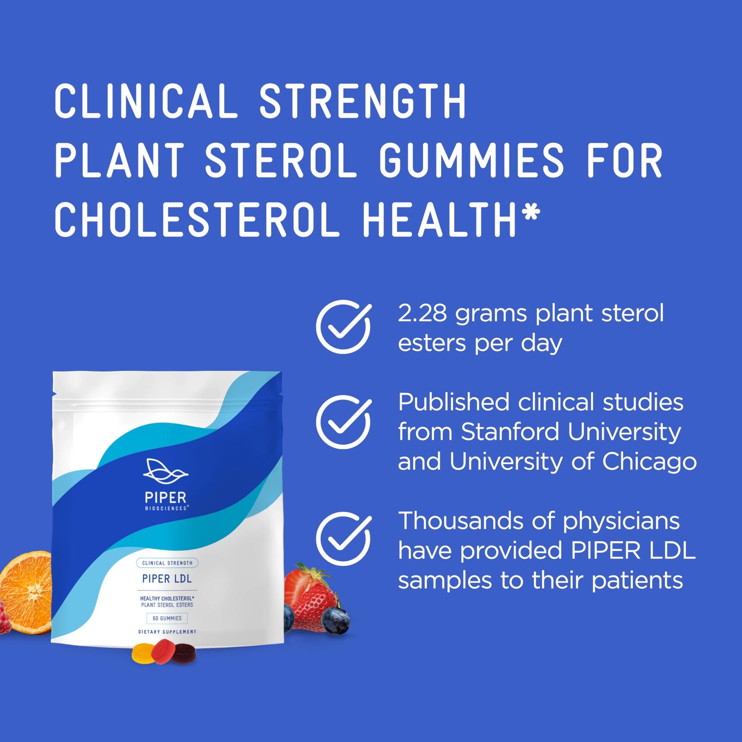 Piper Biosciences Cholesterol Health Gummies, 240 Gummies