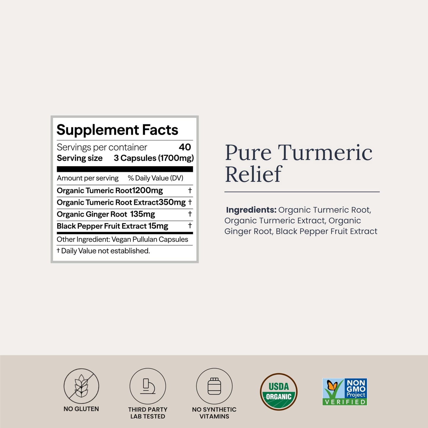 Infinity Greens Turmeric Capsules 120 Count
