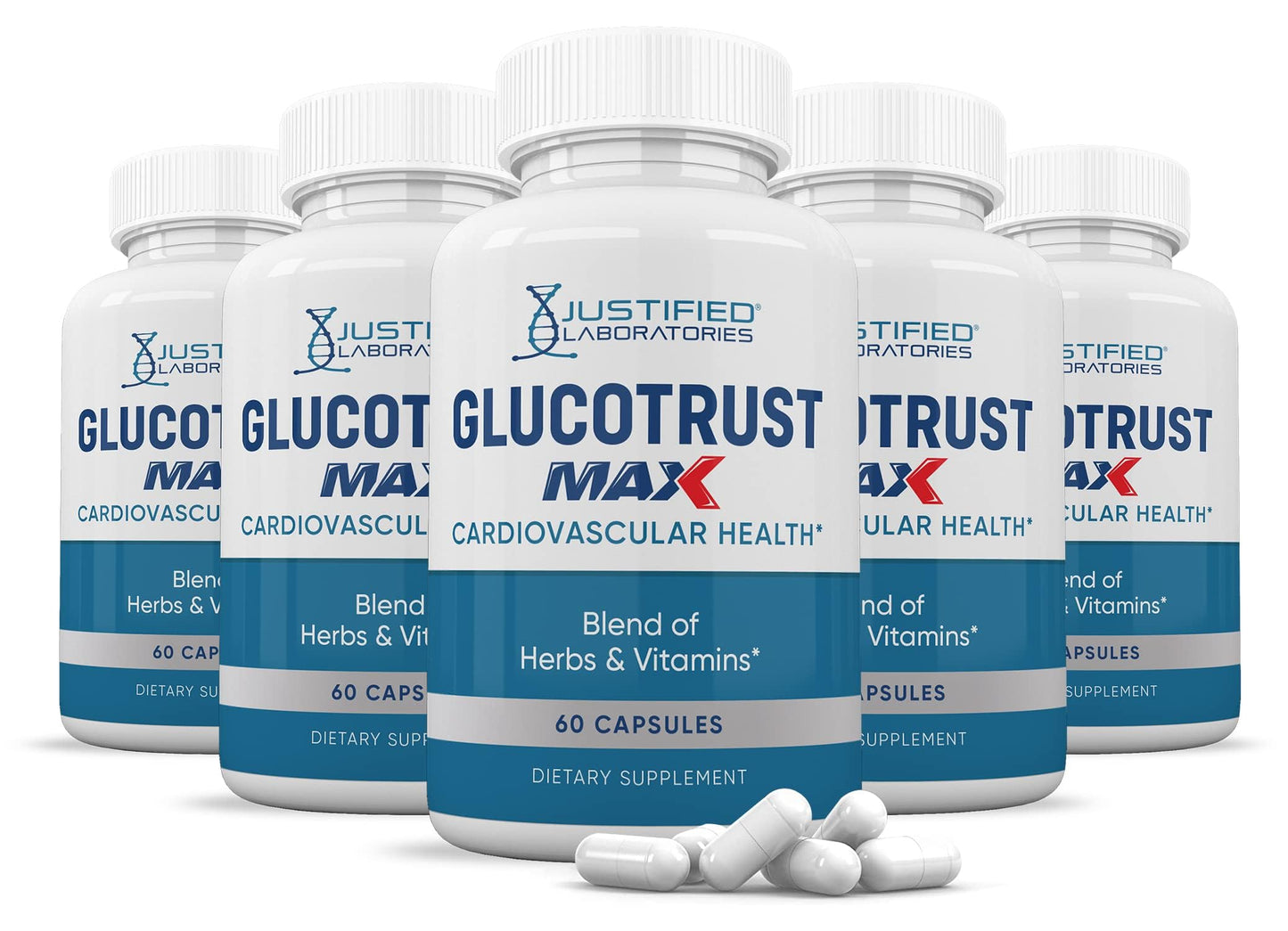 Justified Laboratories Glucotrust Max 1295MG Formula 300 Capsules