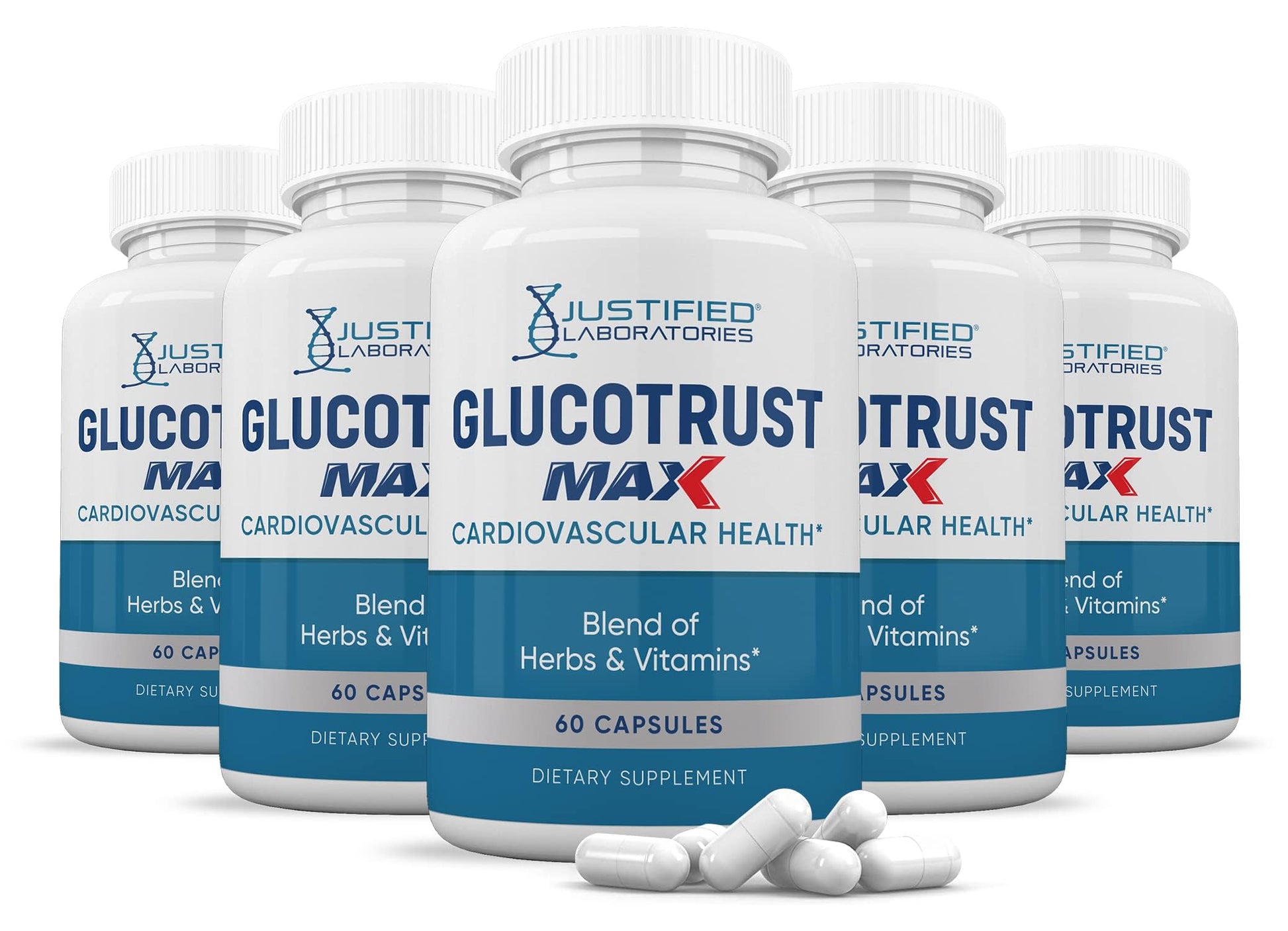 Justified Laboratories Glucotrust Max 1295MG Formula 300 Capsules