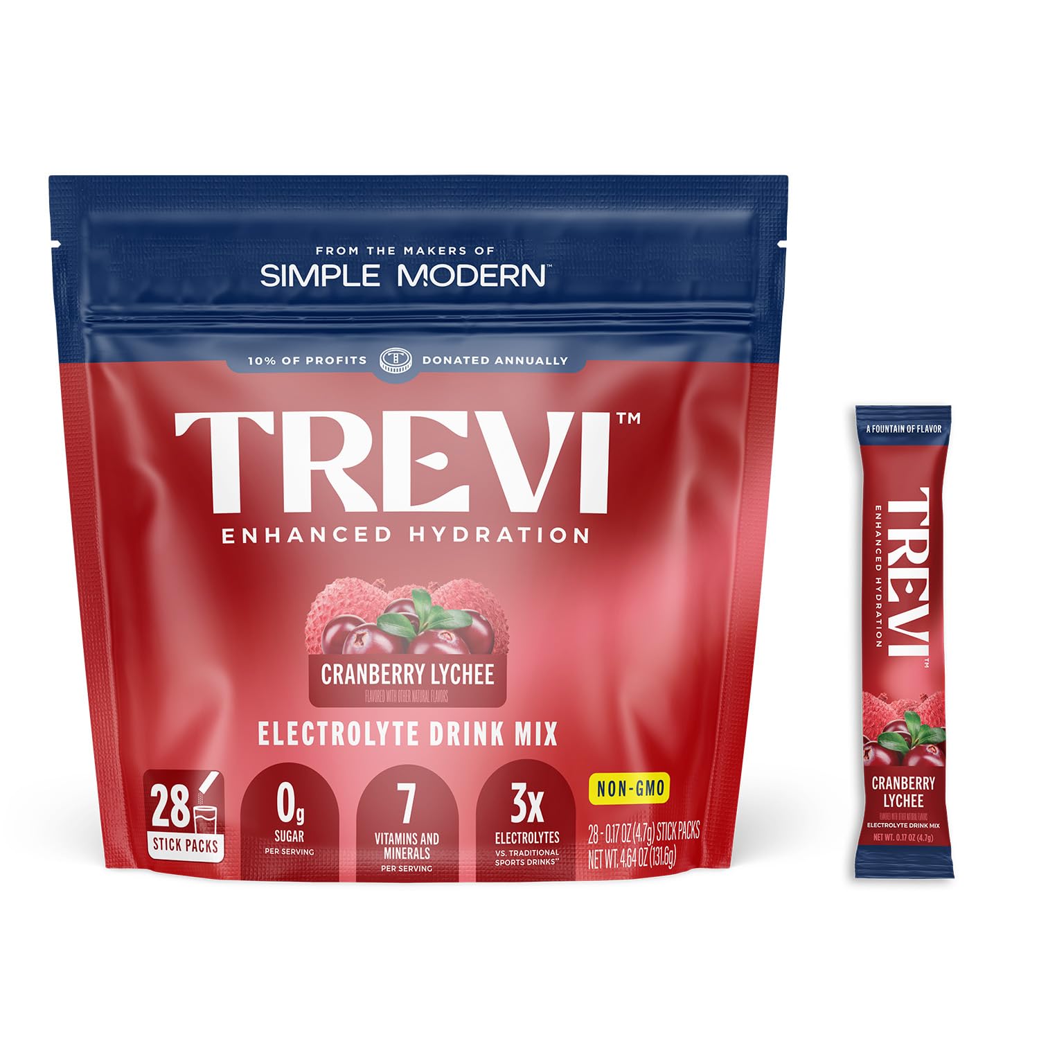 TREVI Electrolytes Powder Packets, 28 Servings
