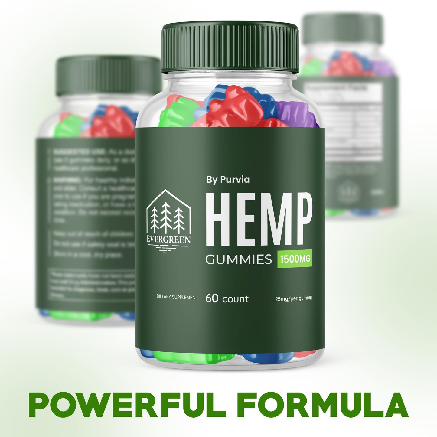 Purvia Evergreen Gummies, 180 Gummies