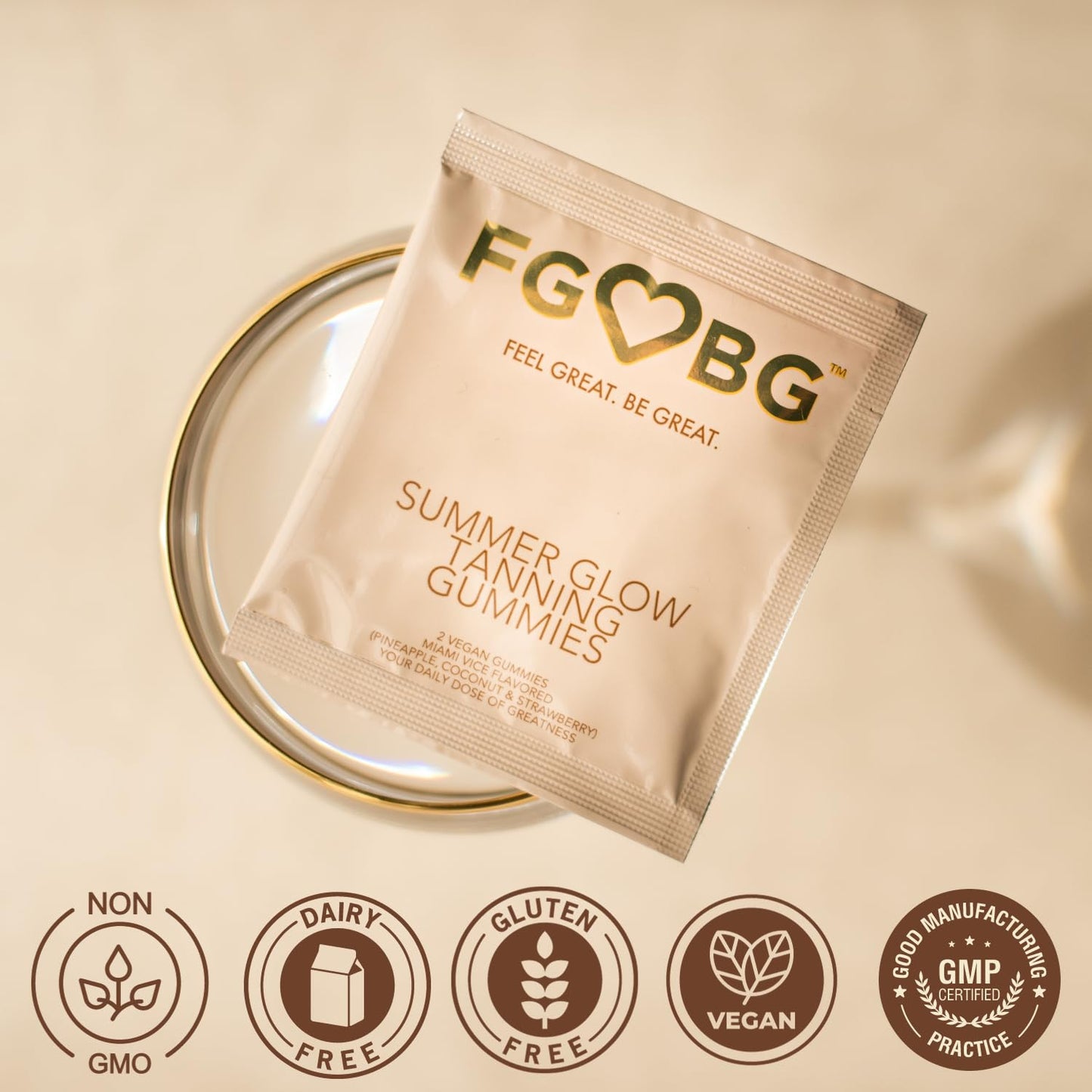 FGBG Summer Glow Tanning Gummies Gummy, 60 Count