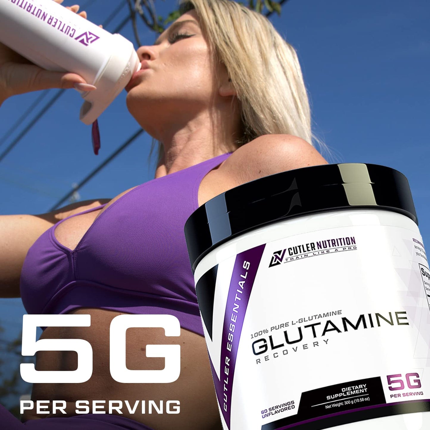 Cutler Nutrition L-Glutamine Powder 10.58 Ounce