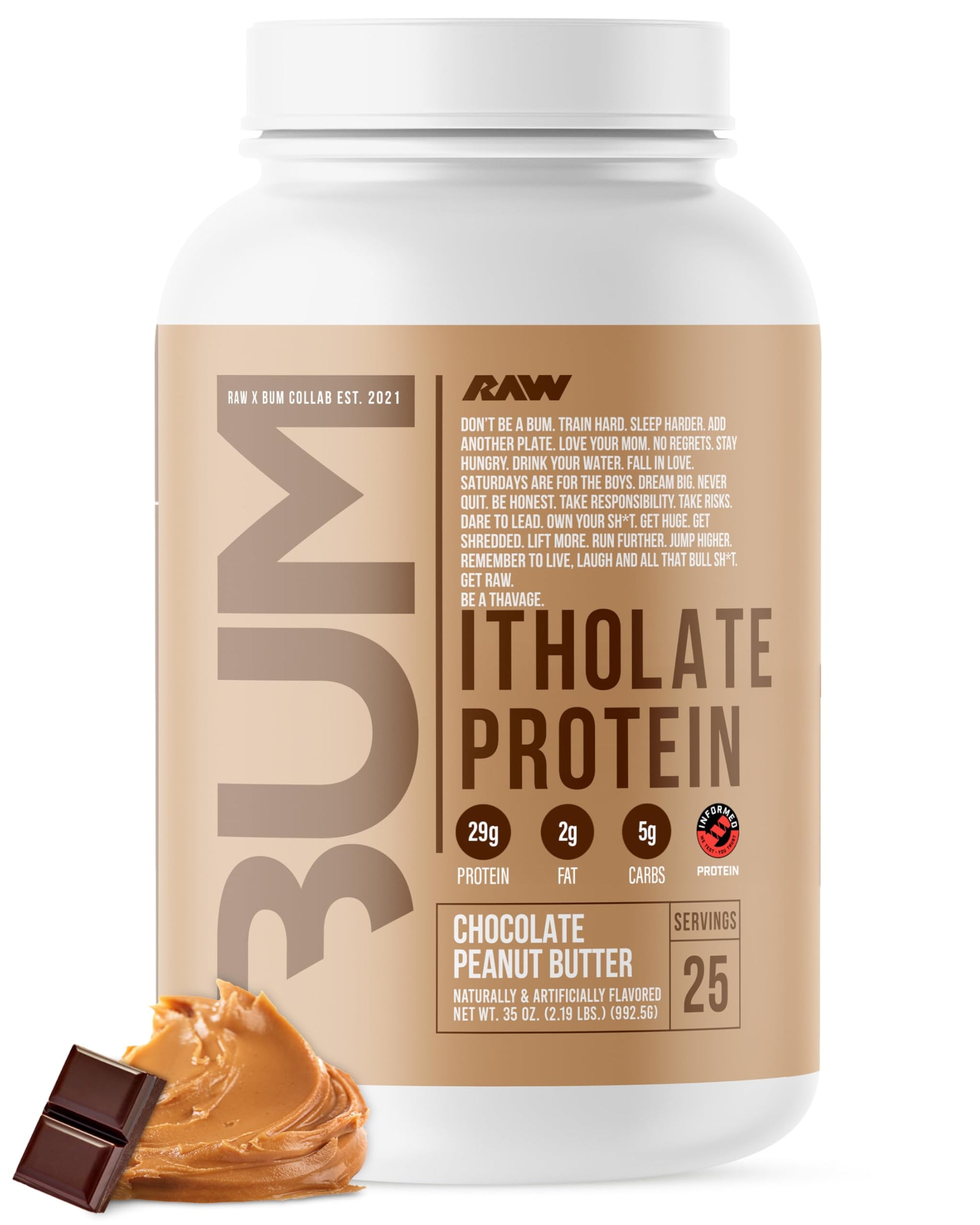 RAW Whey Isolate Protein Powder - 35 Servings