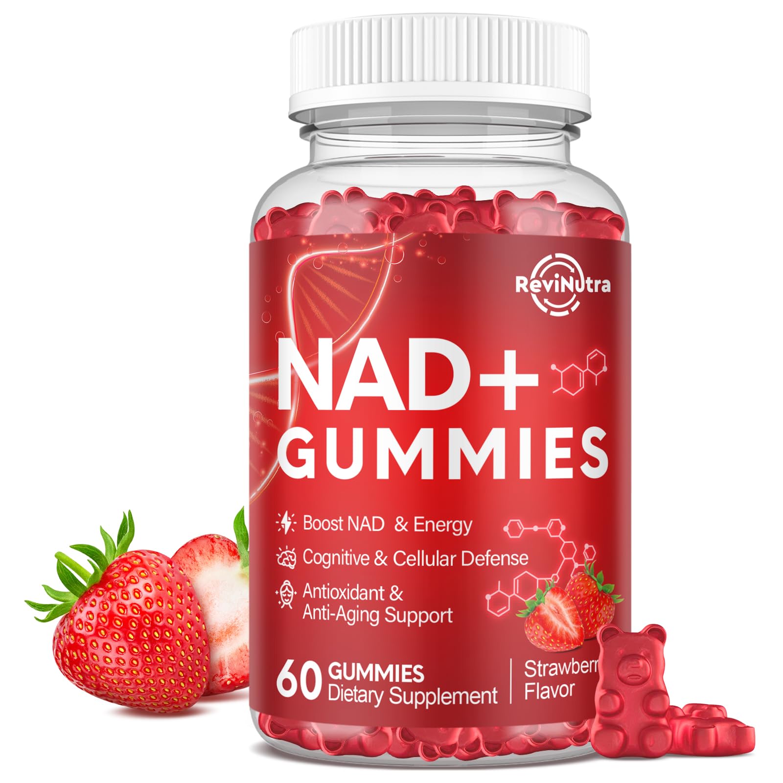 ReviNutra NAD+ Supplement Gummies 60 Count