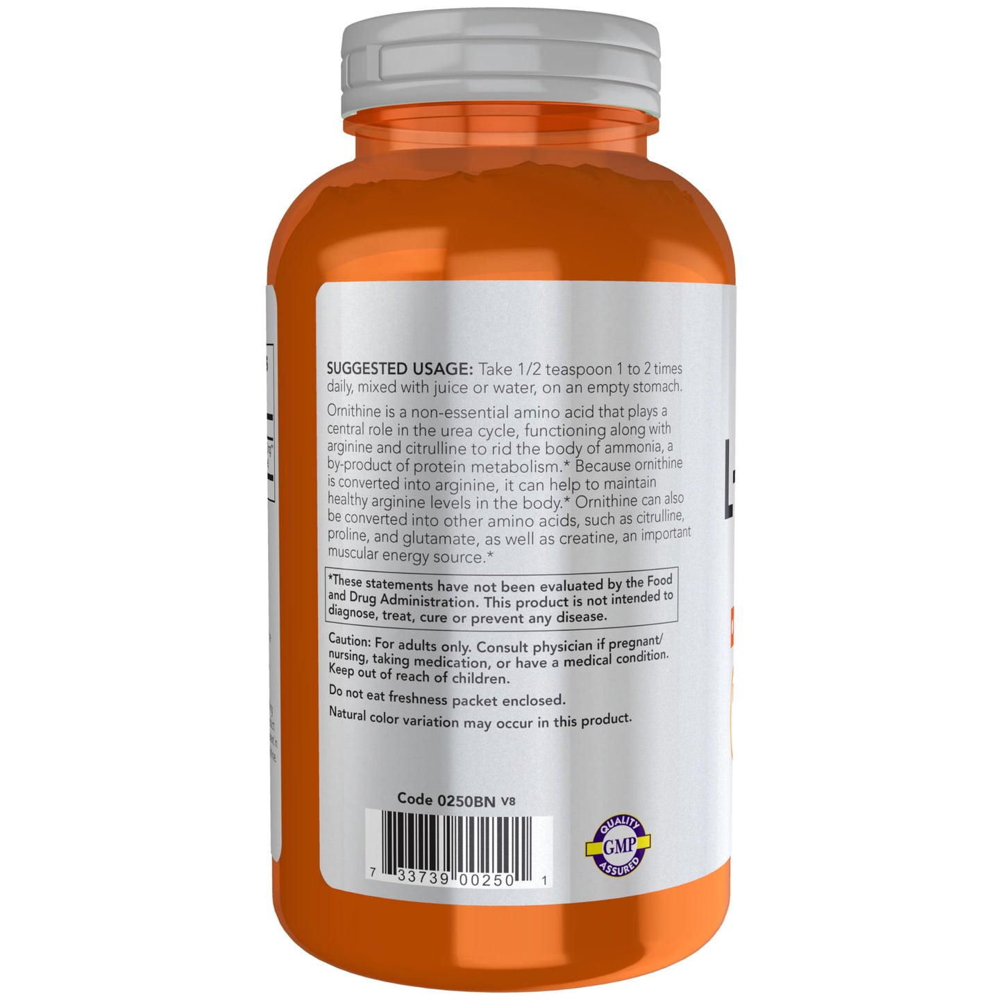 NOW Foods L-Ornithine Powder, 8-Ounce