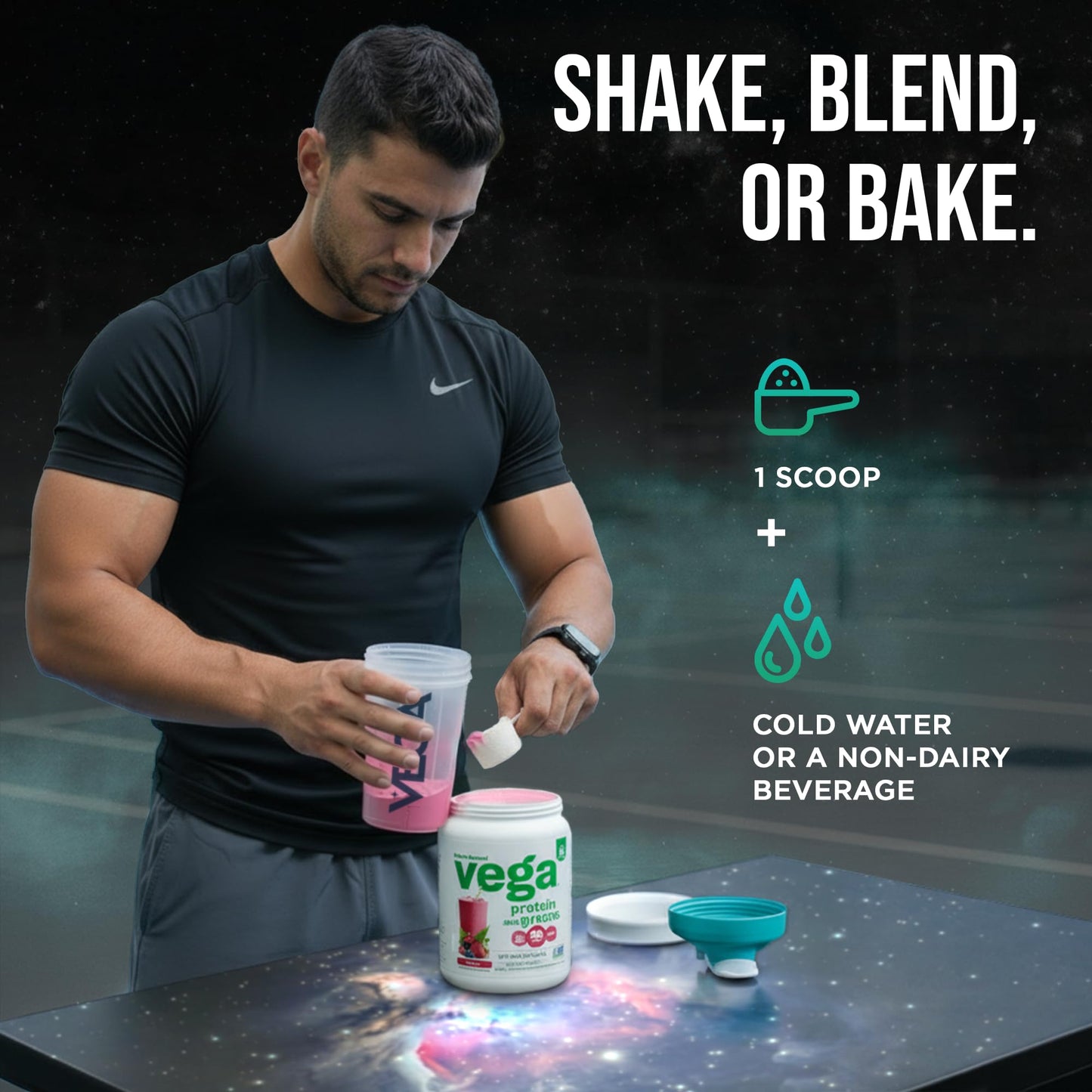 Vega Premium Protein + Supergreens Berry Protein Powder, 18.4 oz
