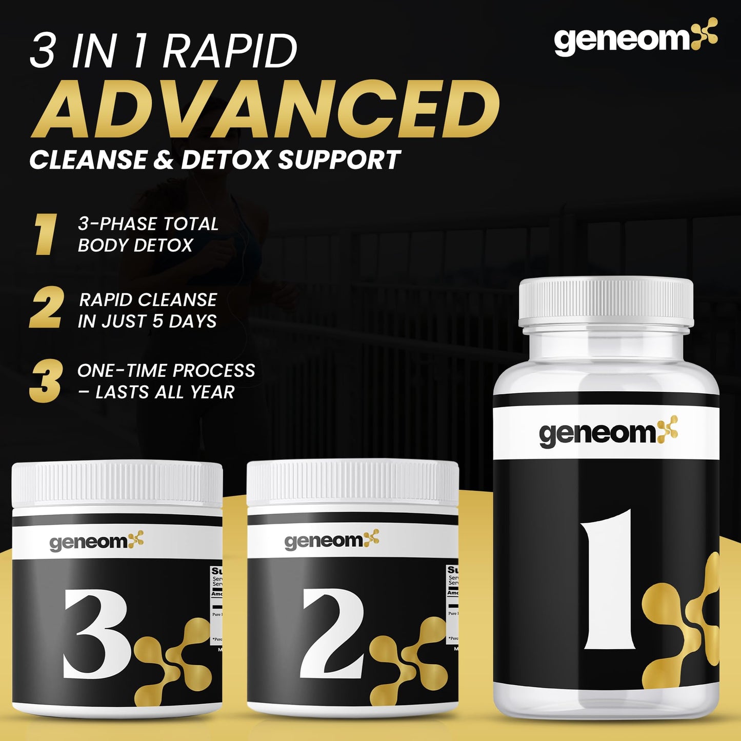 Geneomx Advanced 5-Day Liver & Gallbladder Cleanse & Detox Formula Capsule & Powder, 15-Count