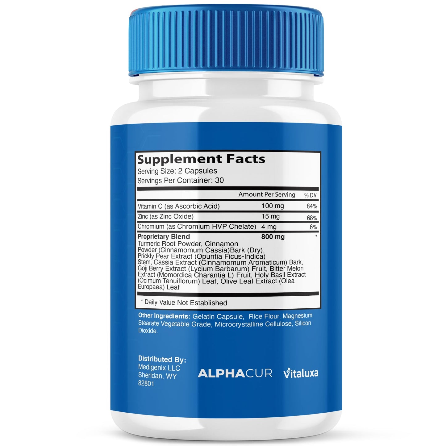 Vitaluxa Alphacur for Neuropathy Nerve Support Capsules, 120 Capsules