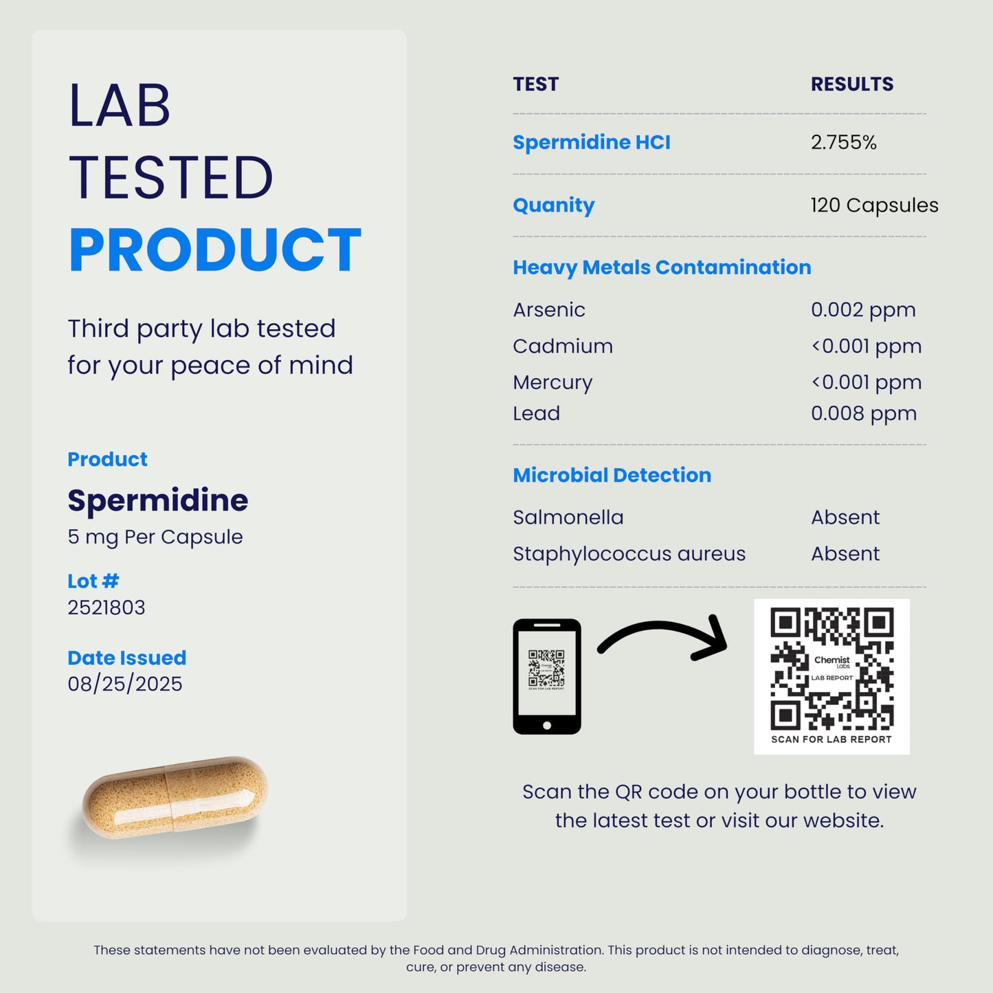 Chemist Labs Ultimate Spermidine Supplements Capsule, 120 Count