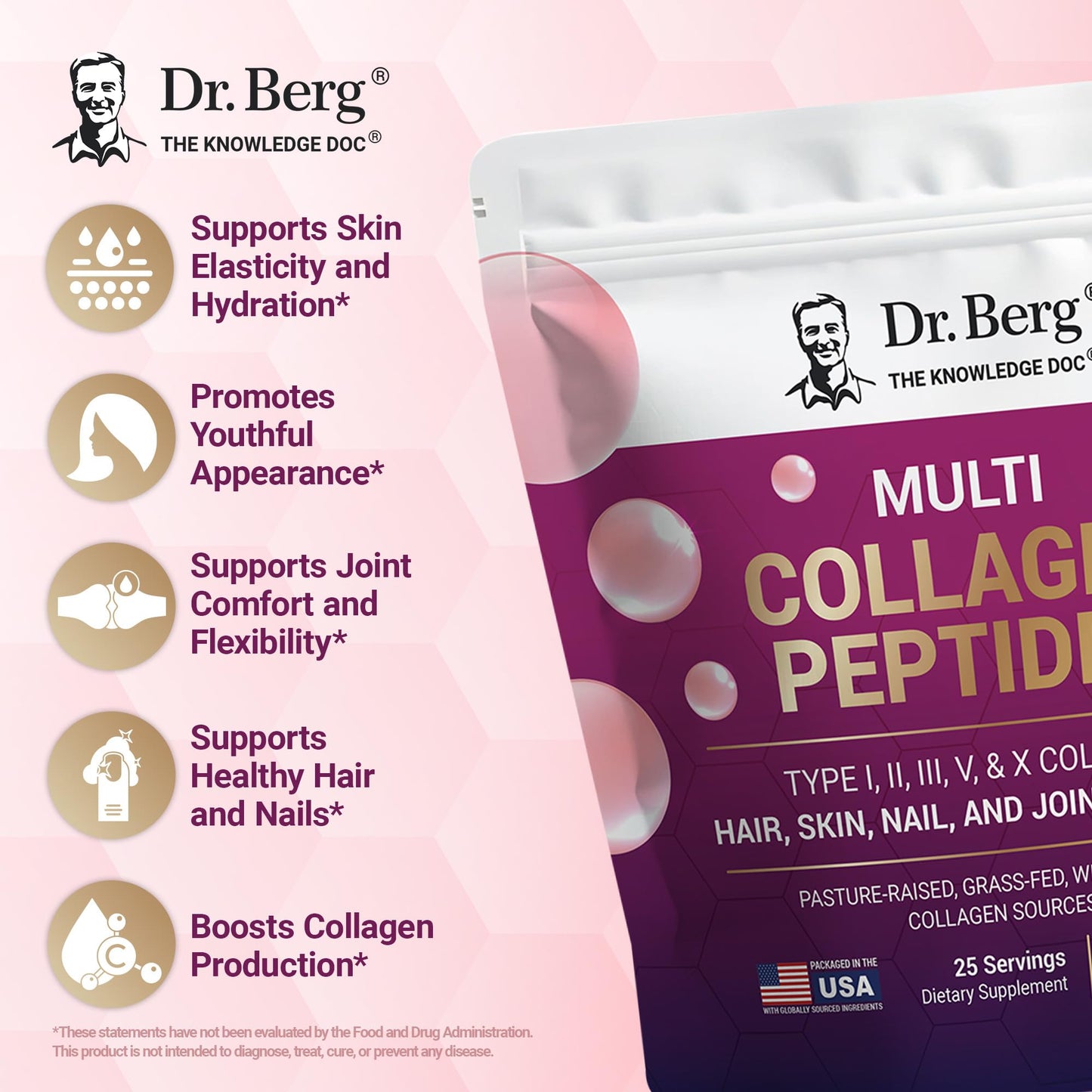 Dr. Berg Nutritionals Multi Collagen Peptides Powder 14.1 oz