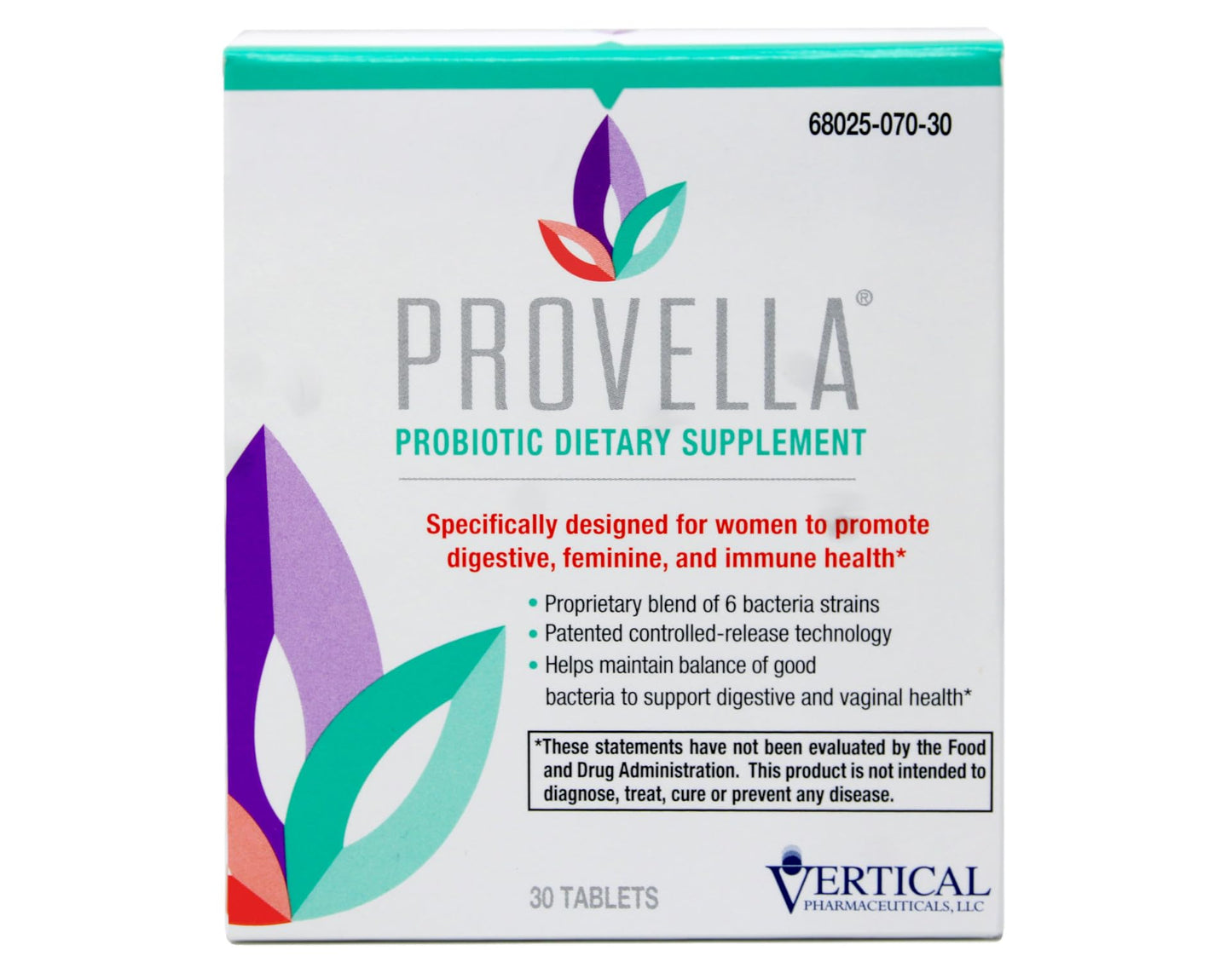Provella Probiotic Dietary Supplement for Women: Supports Digestive, Feminine, and Immune Health, 30 Tablets