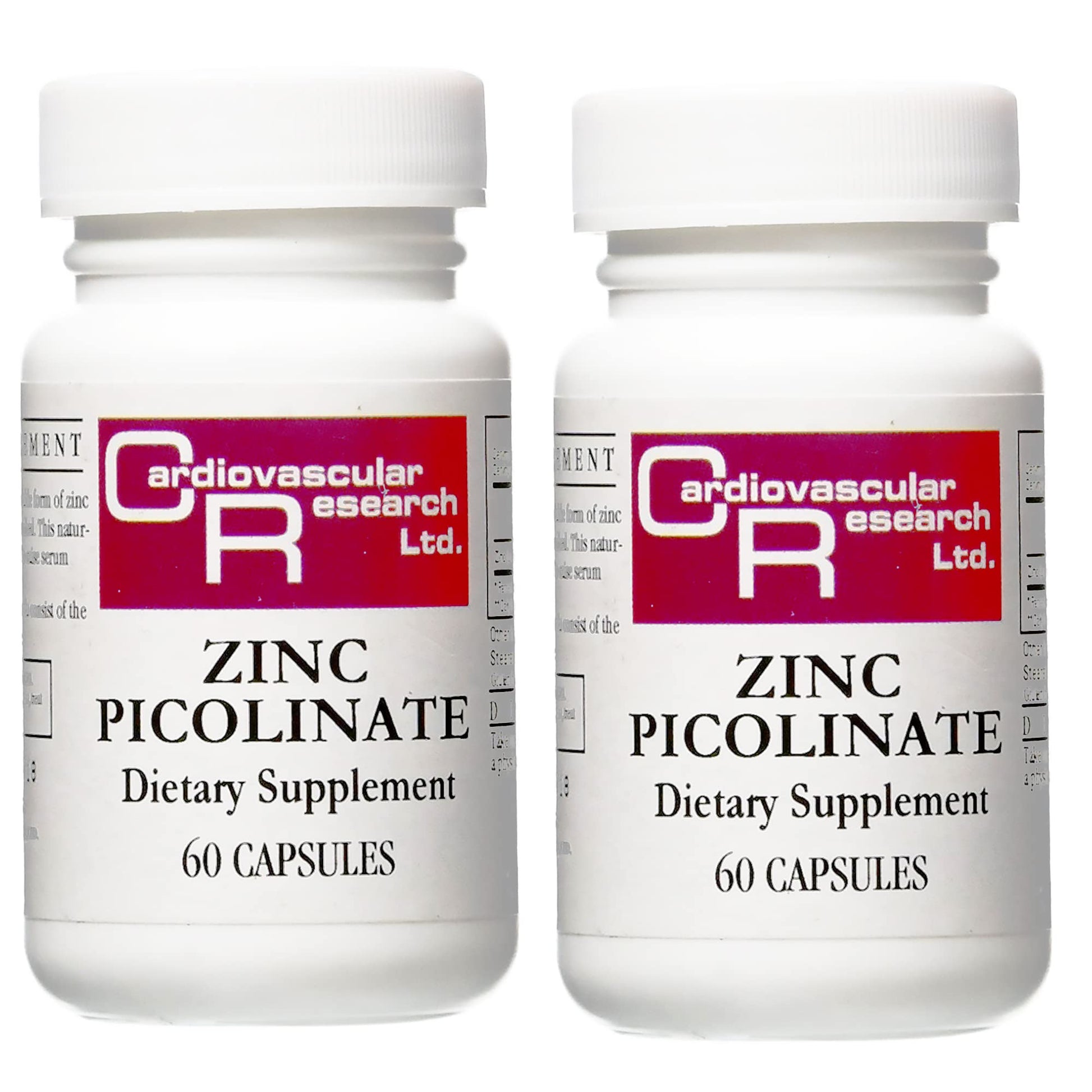Cardiovascular Research Zinc 25 mg Zinc Picolinate Capsules, 120 Count