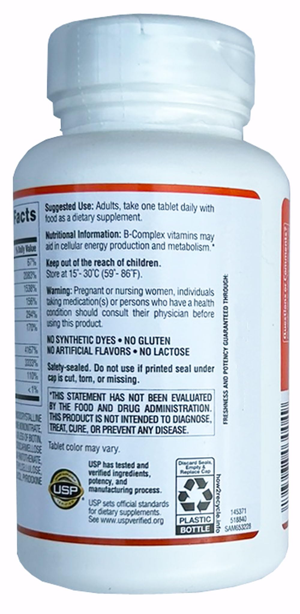 Member's Mark Super B-Complex Dietary Supplement Tablet 300 Count