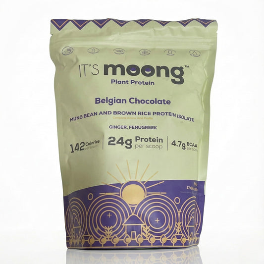 IT'S moong healthy protein Plant Protein Powder, Belgian Chocolate, 17.64 oz
