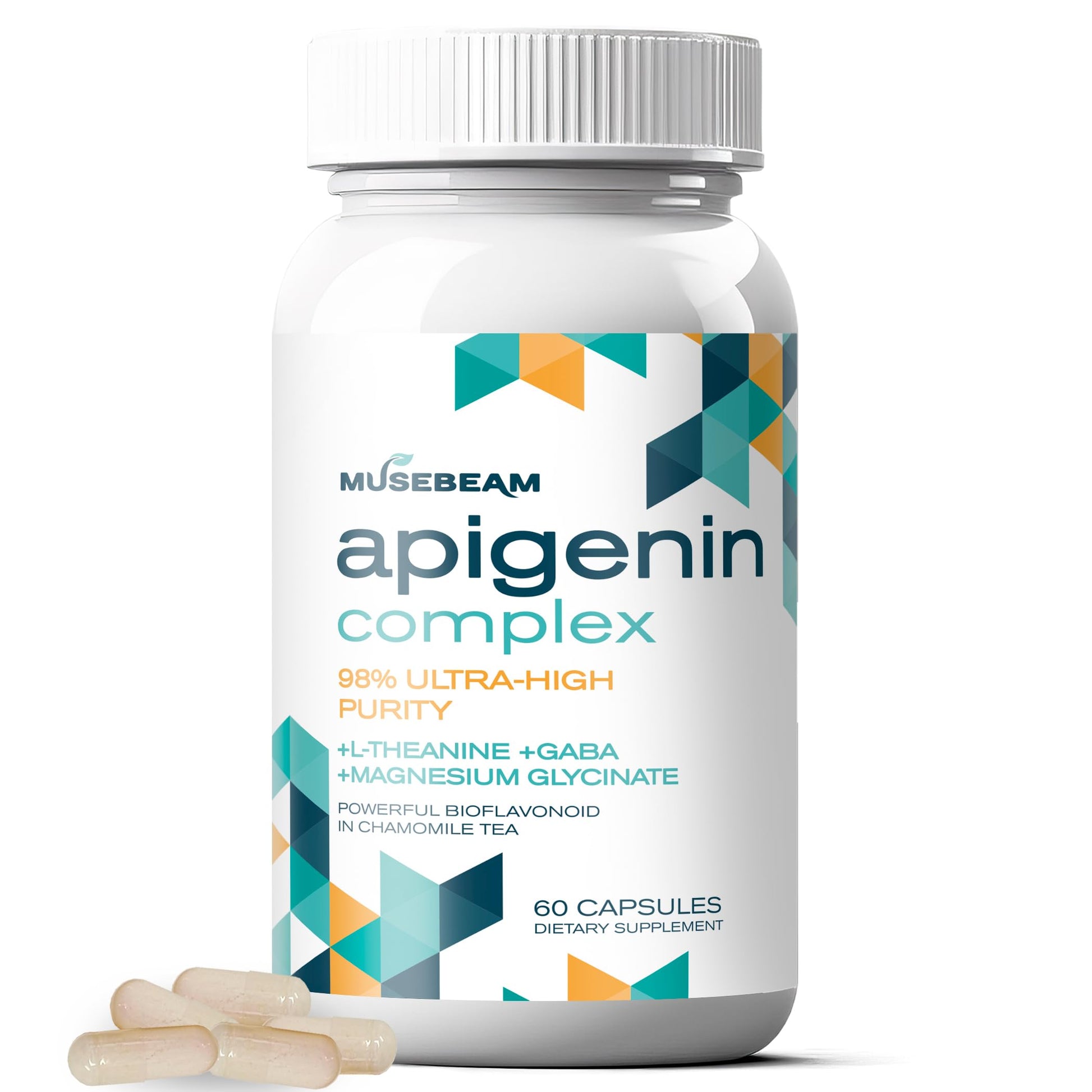 Musebeam Apigenin Supplement for Rest and Relaxation Support Capsule, 60 Count