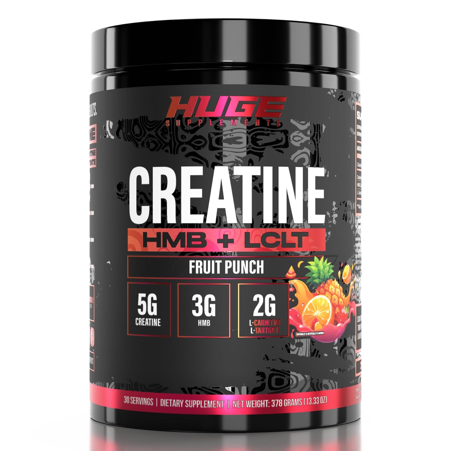 Huge Supplements Creatine HMB + LCLT Powder 13.3 oz