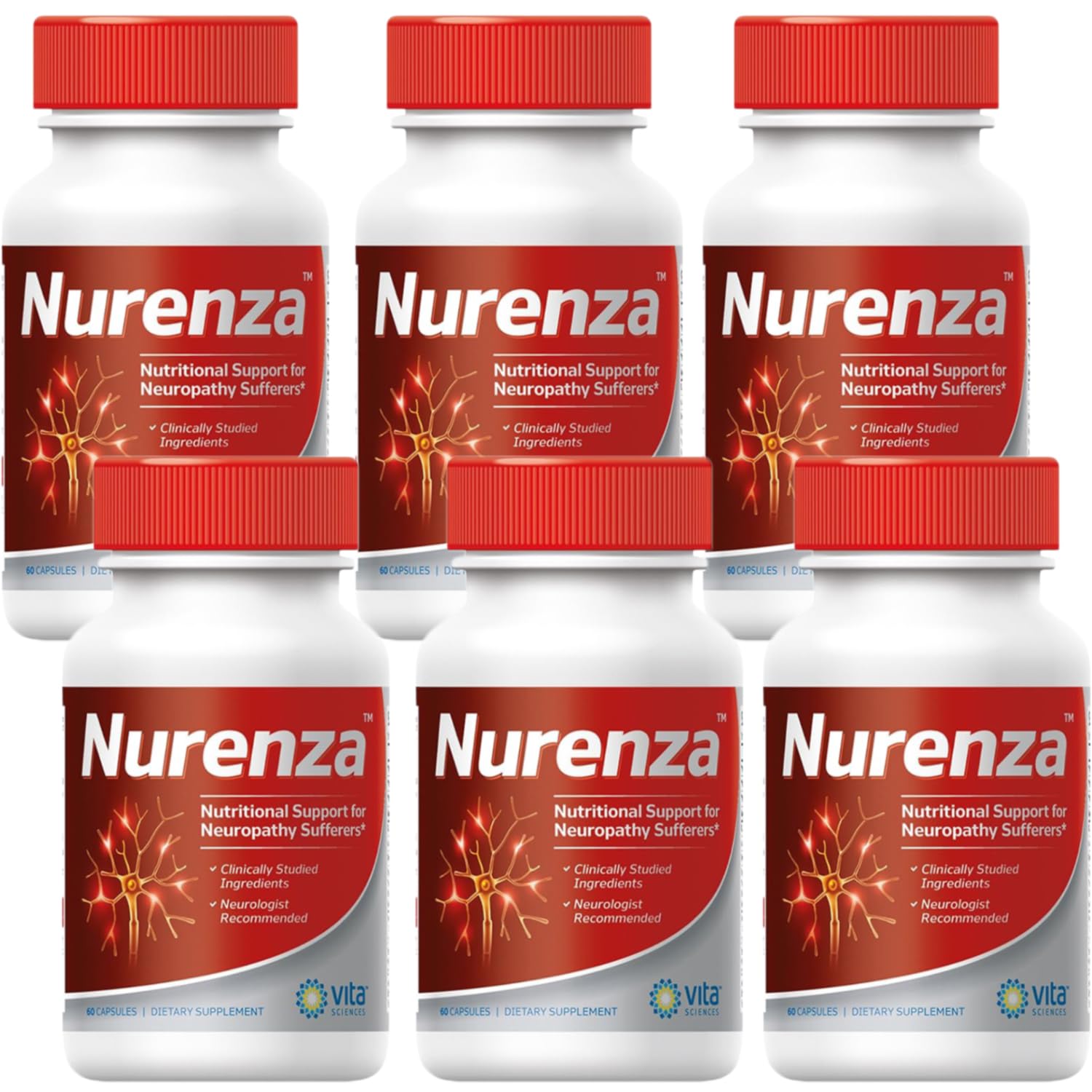 Vita Sciences Nurenza Neuropathy Support Supplements Capsules 360