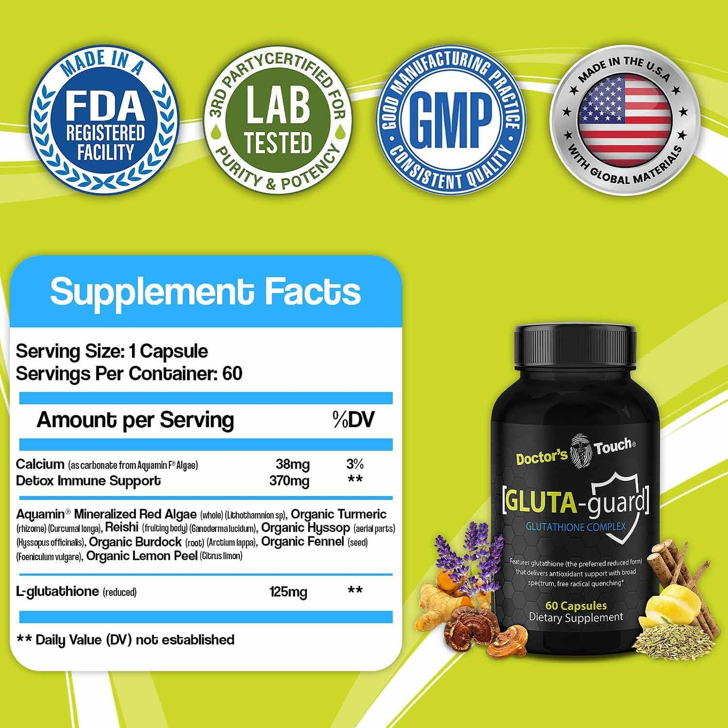 Doctor's Touch Liposomal Glutathione Supplement Capsule 1 Count