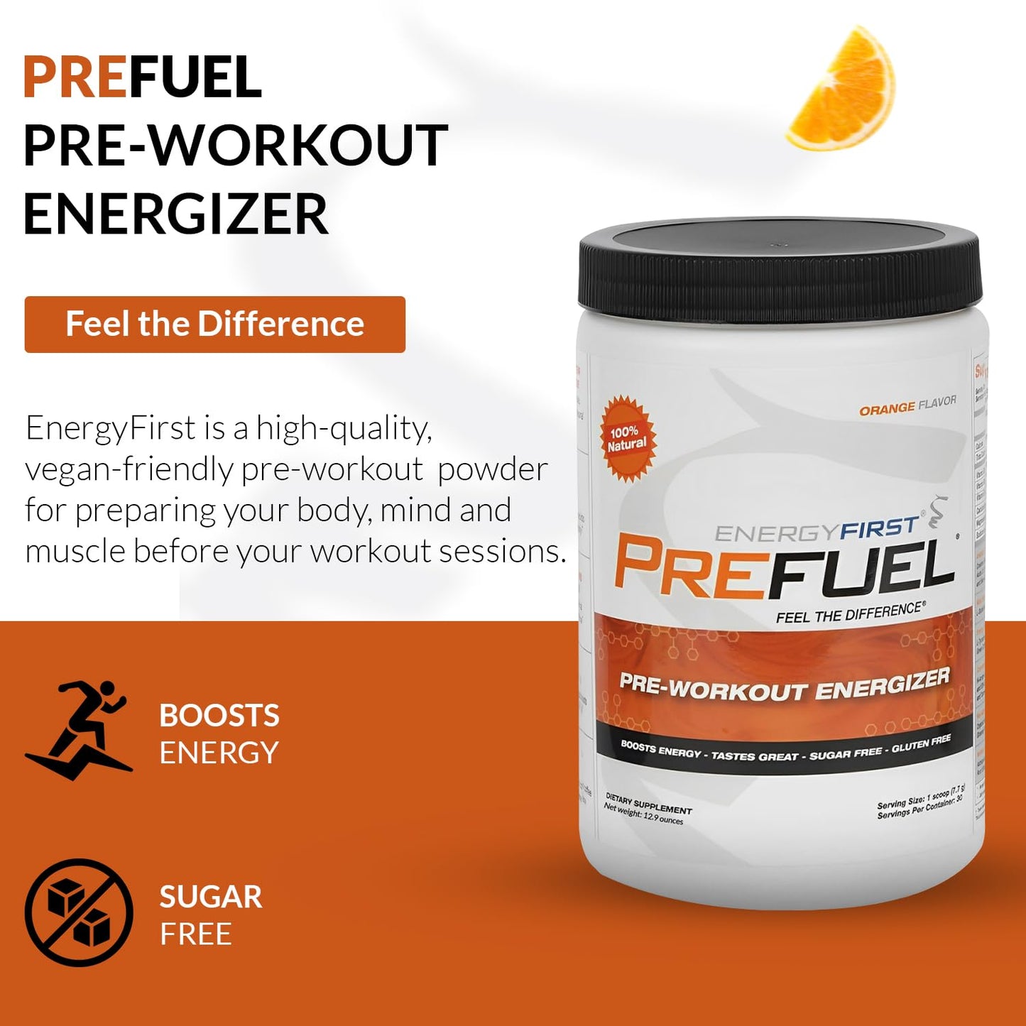 EnergyFirst Prefuel Vegan Pre-Workout Powder 8.6 oz