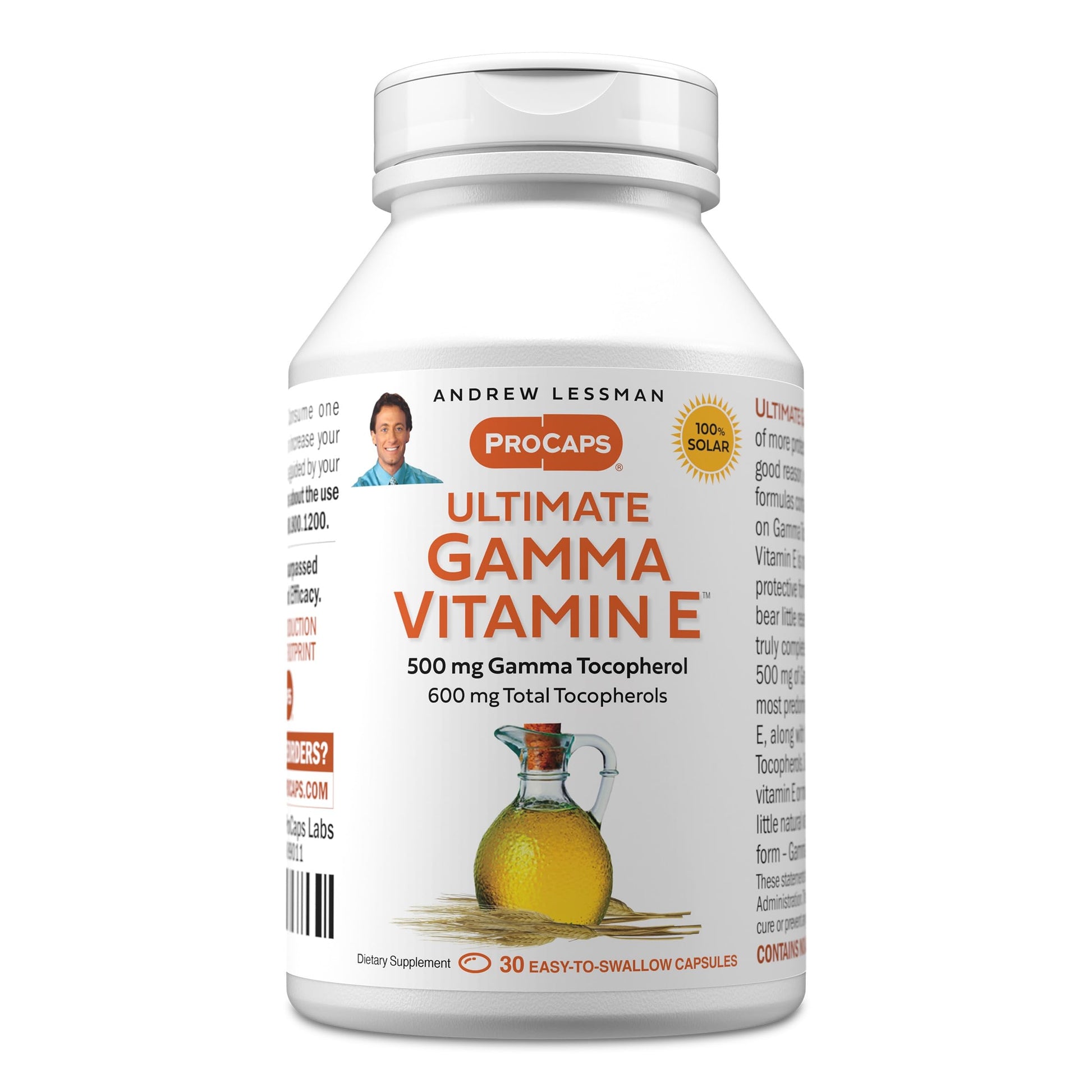ANDREW LESSMAN Ultimate Gamma Vitamin E Capsules, 30 Count