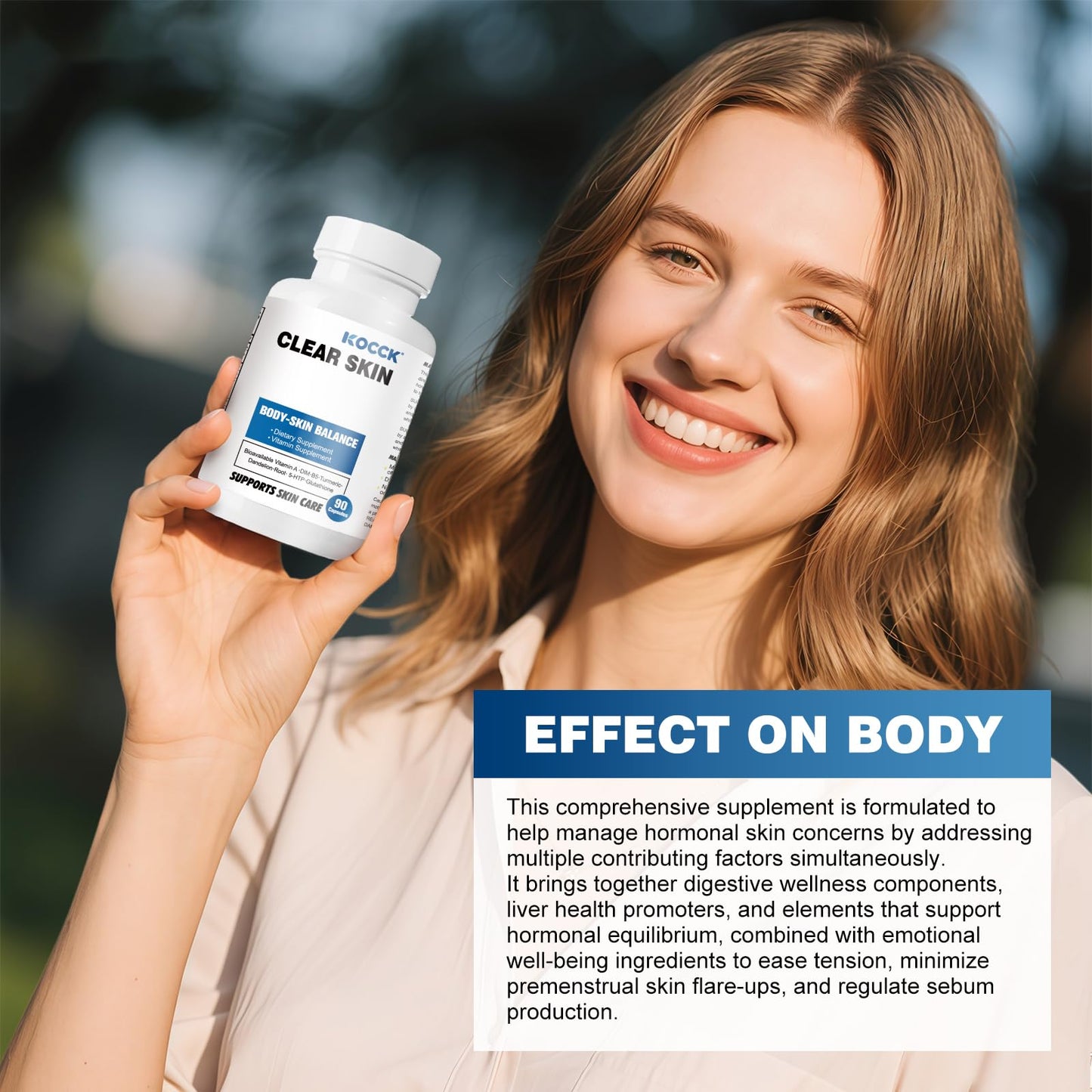 KOCCK Hormonal Acne Supplement 5-HTP, Capsule, 90 Capsules