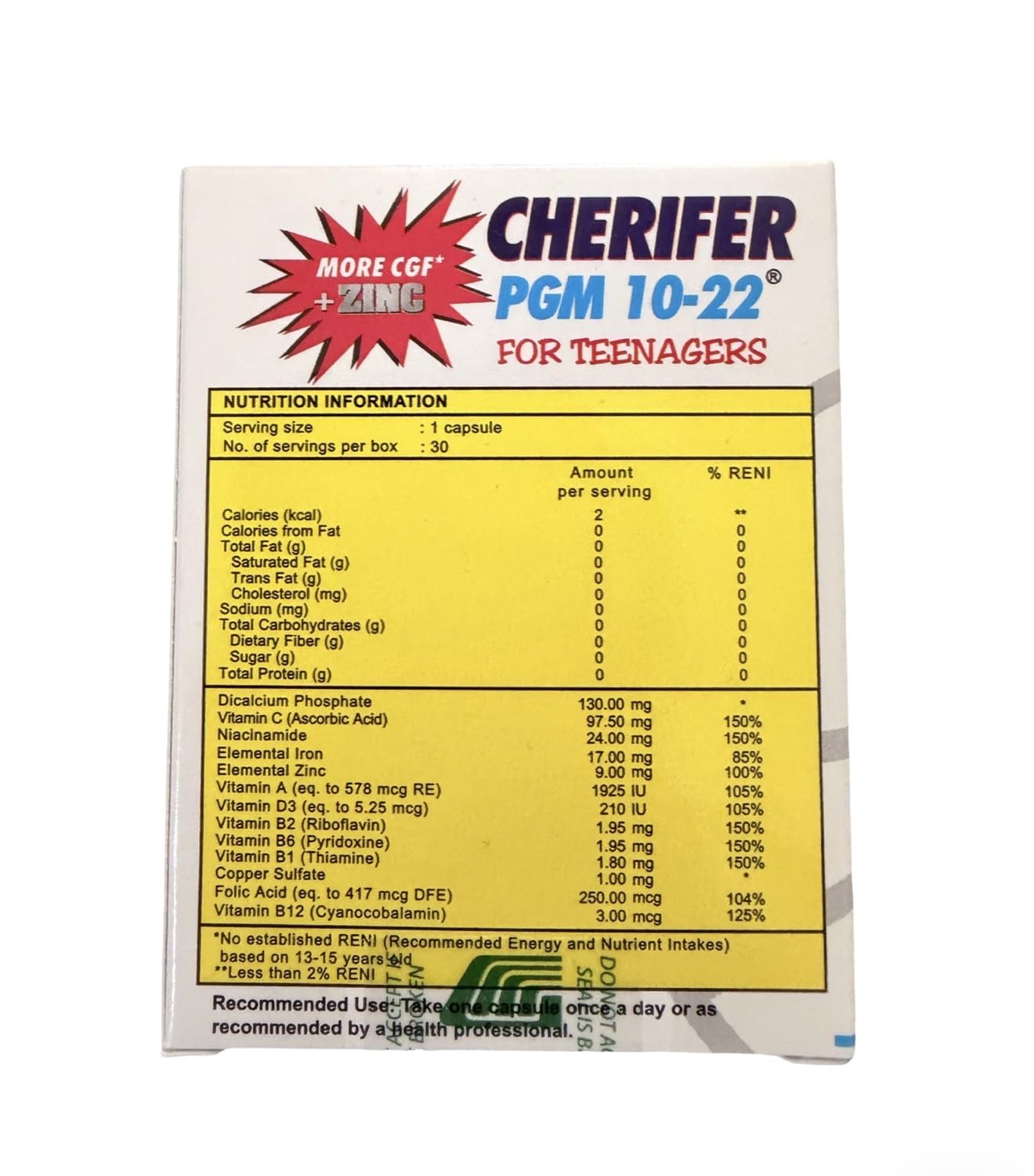 Cherifer PGM 10-22 Capsule, 30 Capsules