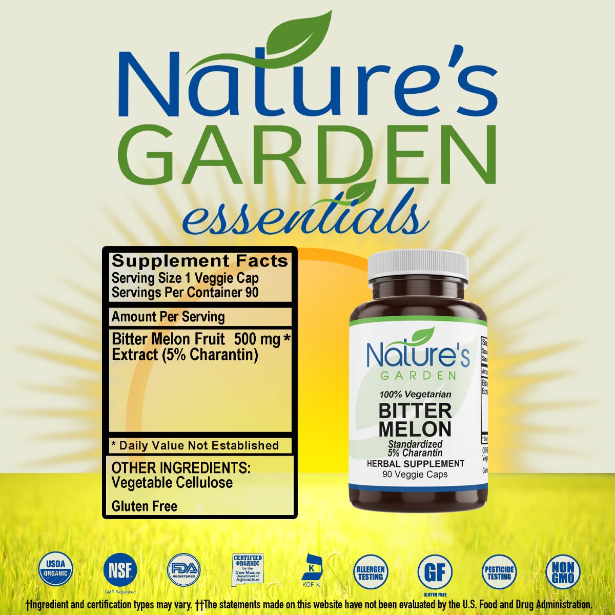 Nature's Garden Essentials Bitter Melon Capsules, 1 Count