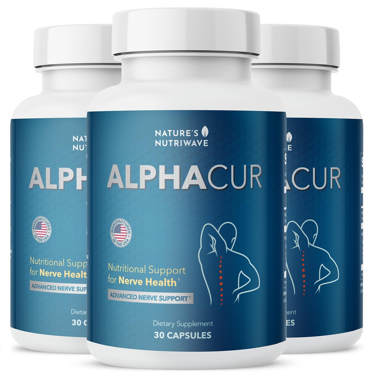 Nature’s NutriWave Alphacur Magnesium, ALA, Turmeric & CoQ10, 90 Capsules