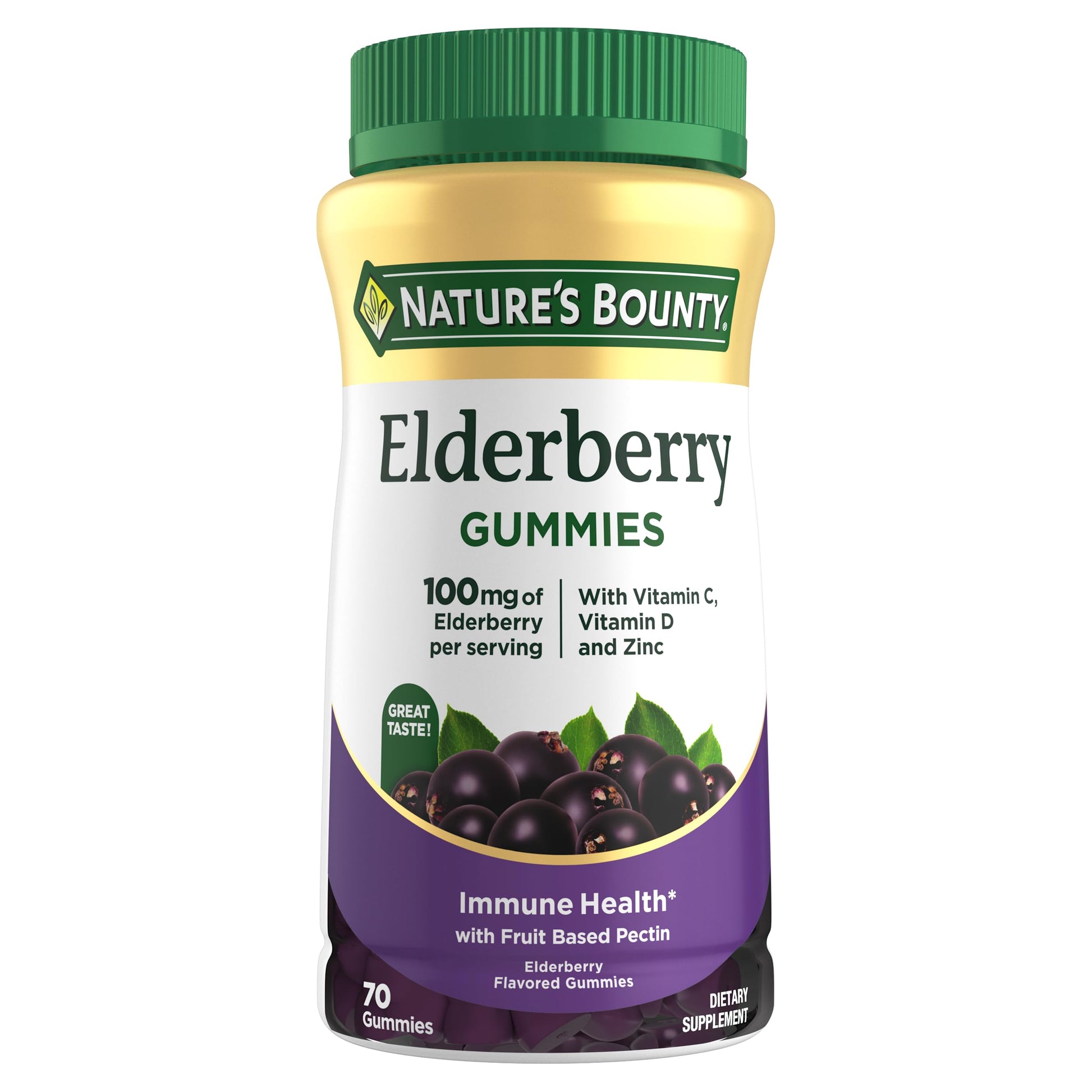 Nature's Bounty Elderberry Gummies 70 Count