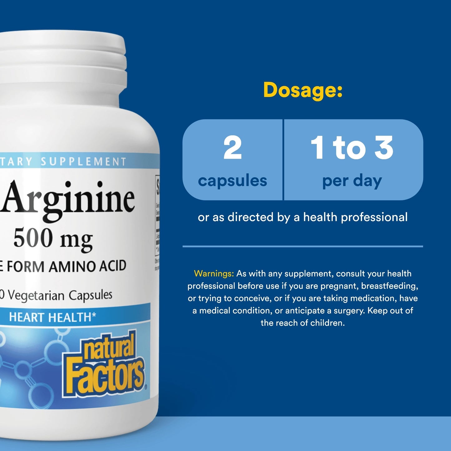 Natural Factors L-Arginine Capsule 90 Capsules