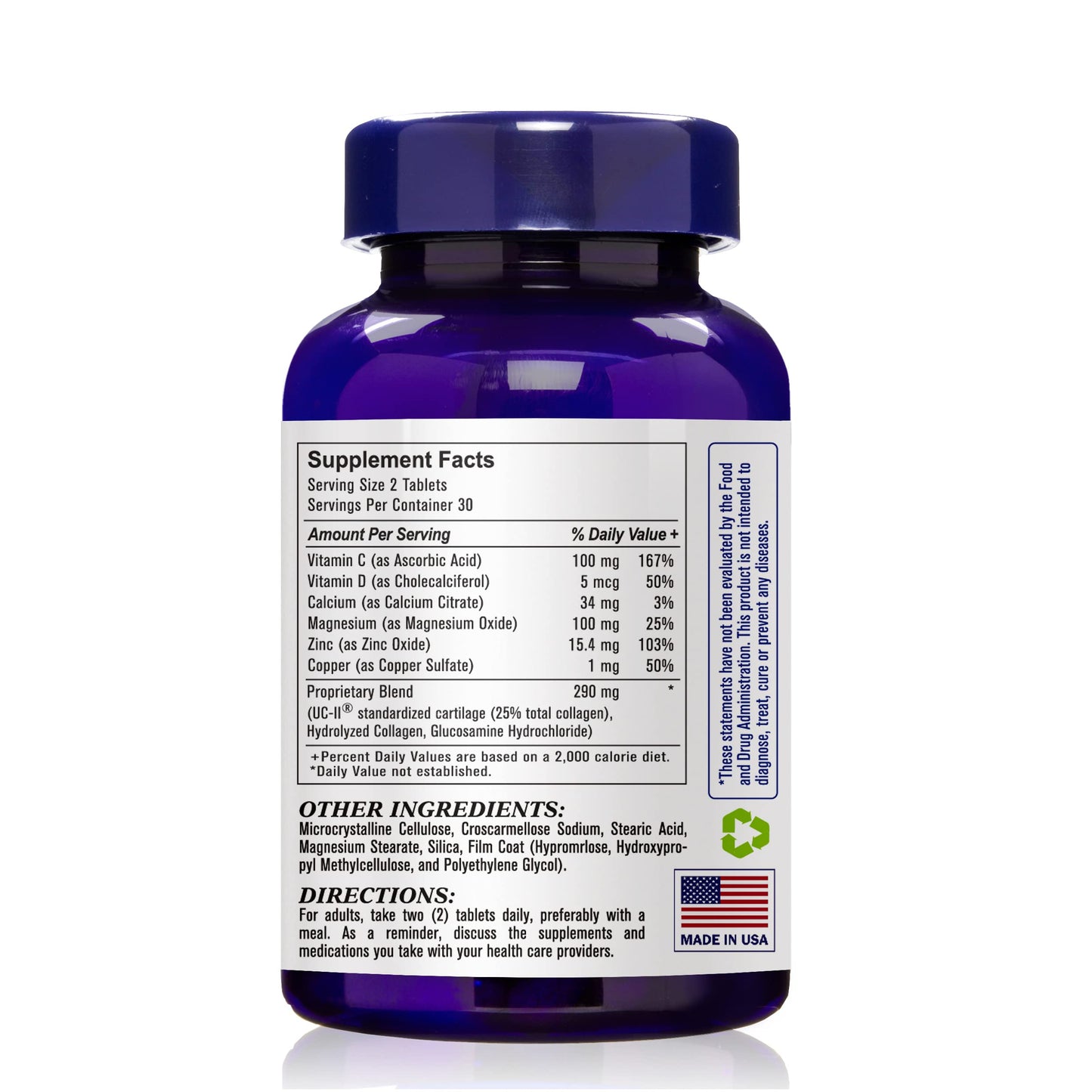 Esmond Natural UC II Complex (Comprehensive Formula to Support Joint Integrity, Movement and Flexibility) 480 Tablets
