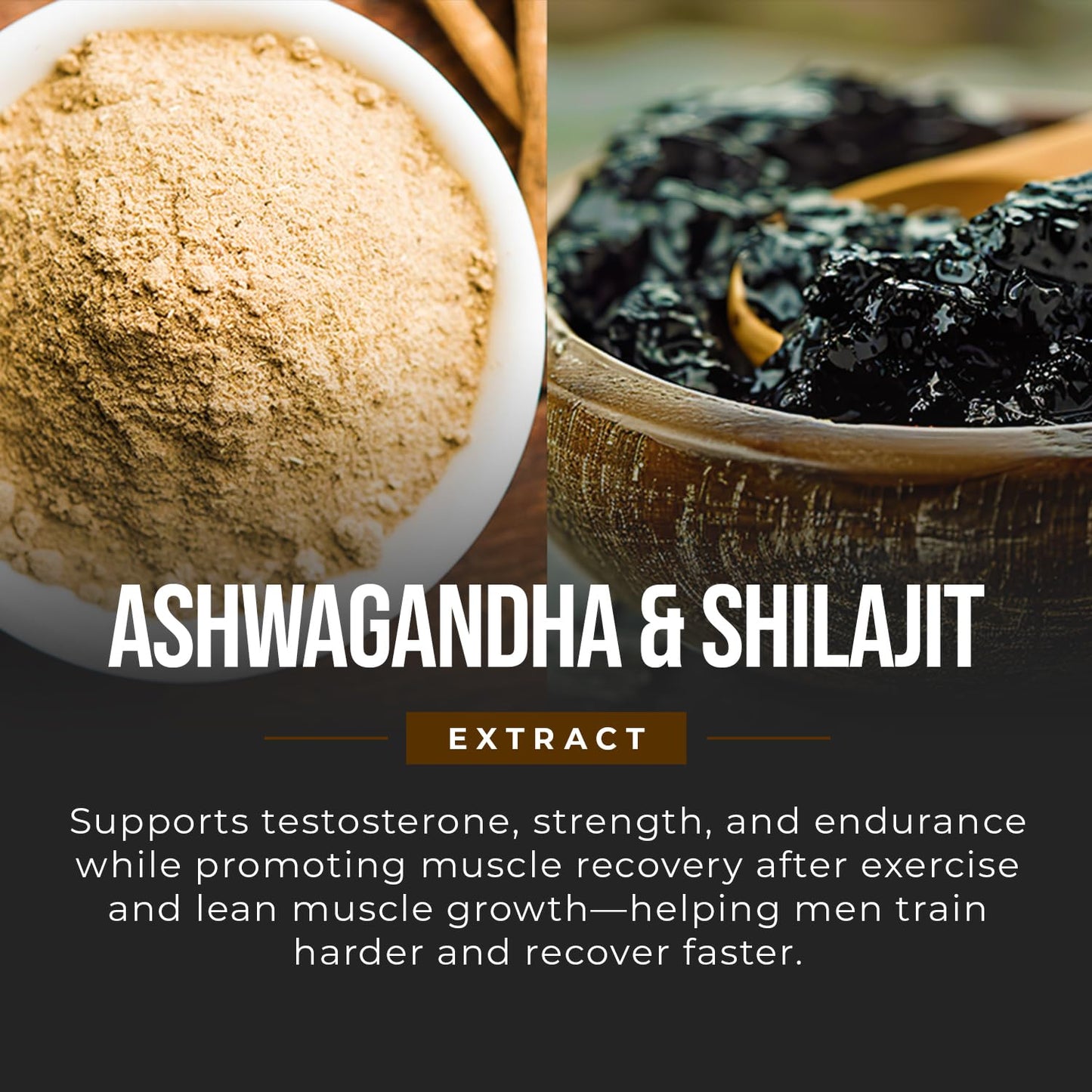 ULTMAX Men's Testosterone Support with Ashwagandha & Shilajit Extract Capsules, 30 Count