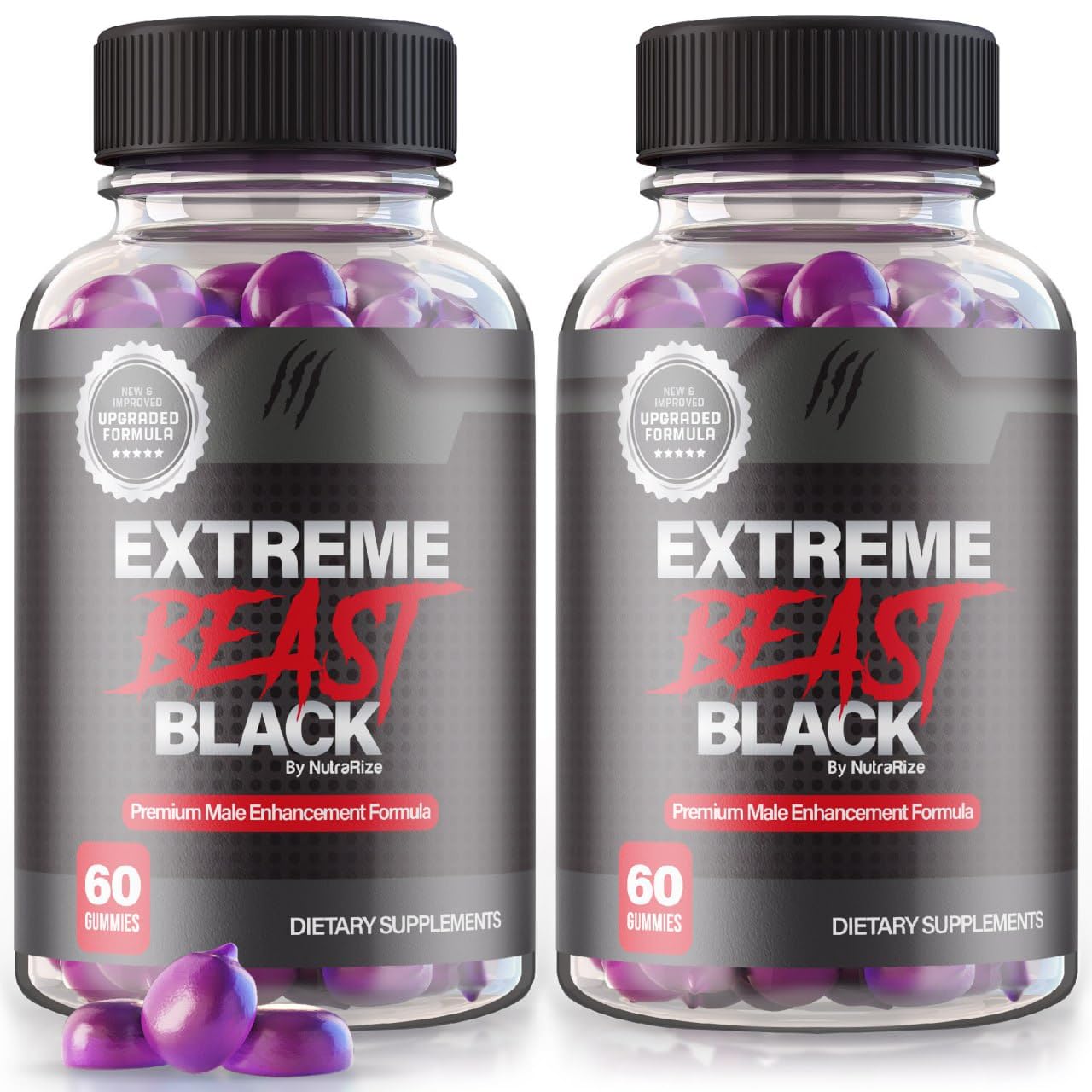 NutraRize Extreme Beast Black Gummies, 120 Gummies