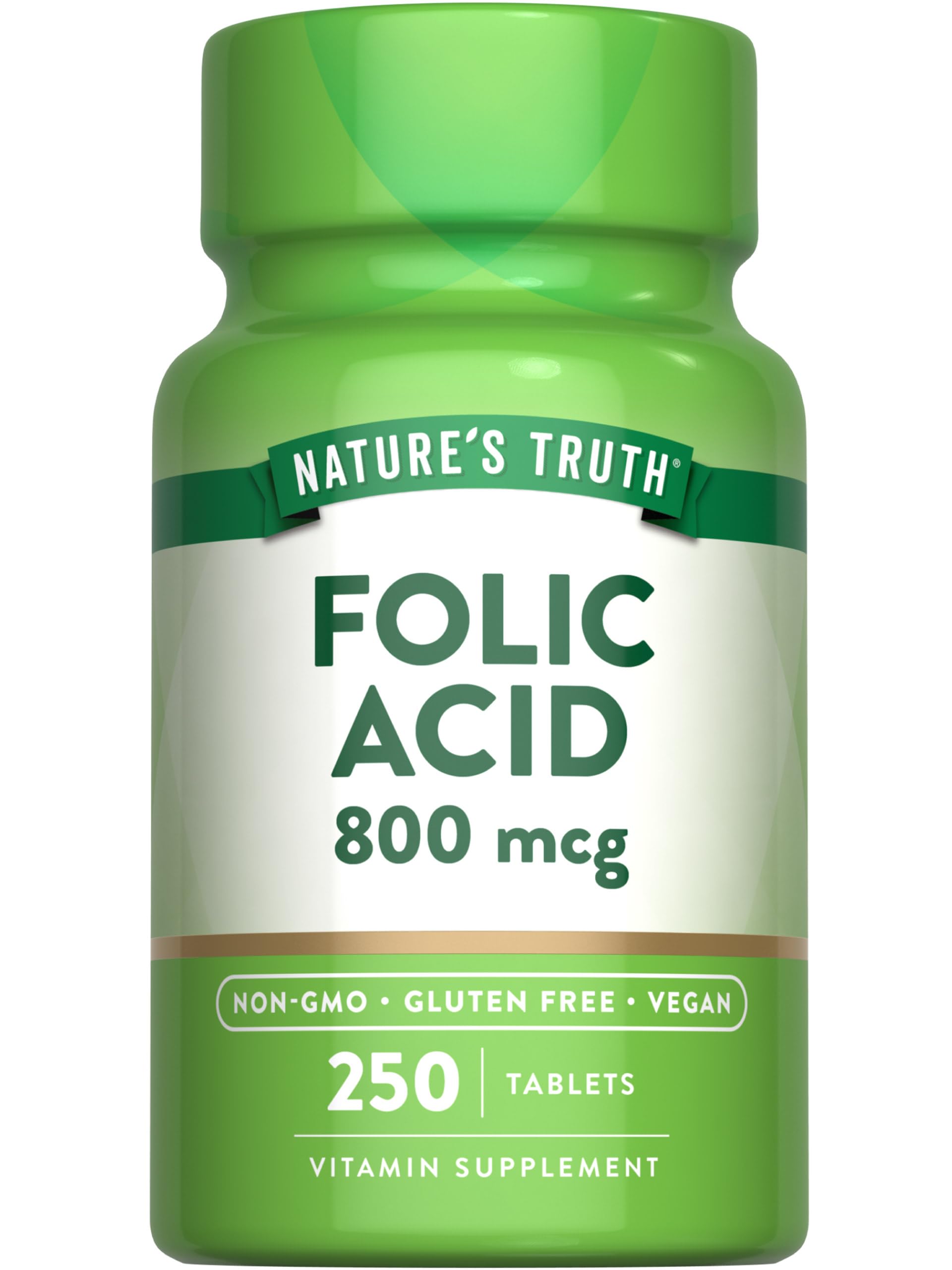 Nature's Truth Folic Acid 800 mcg, 250 Tablets