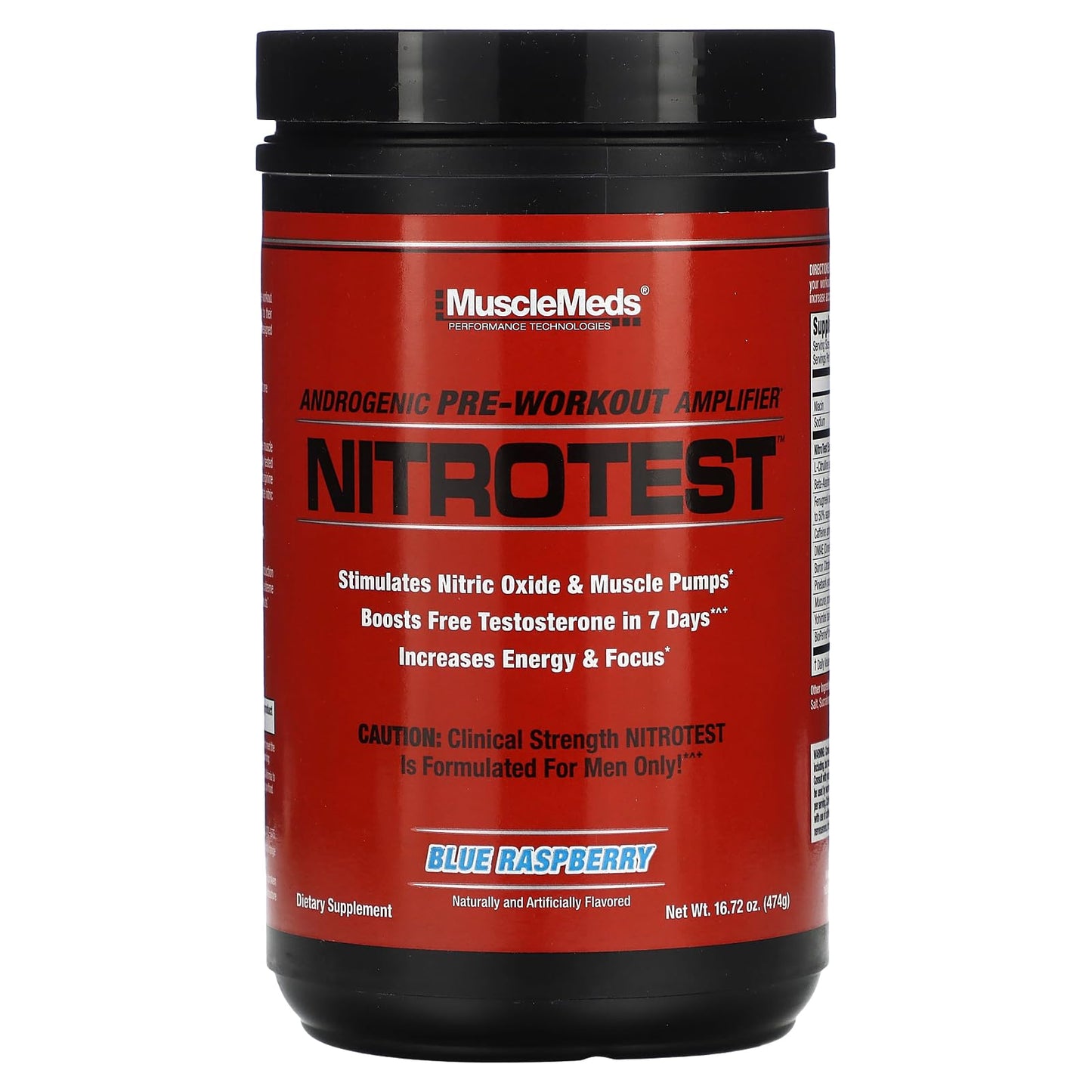MuscleMeds Nitrotest Pre-Workout Powder, 1 Count