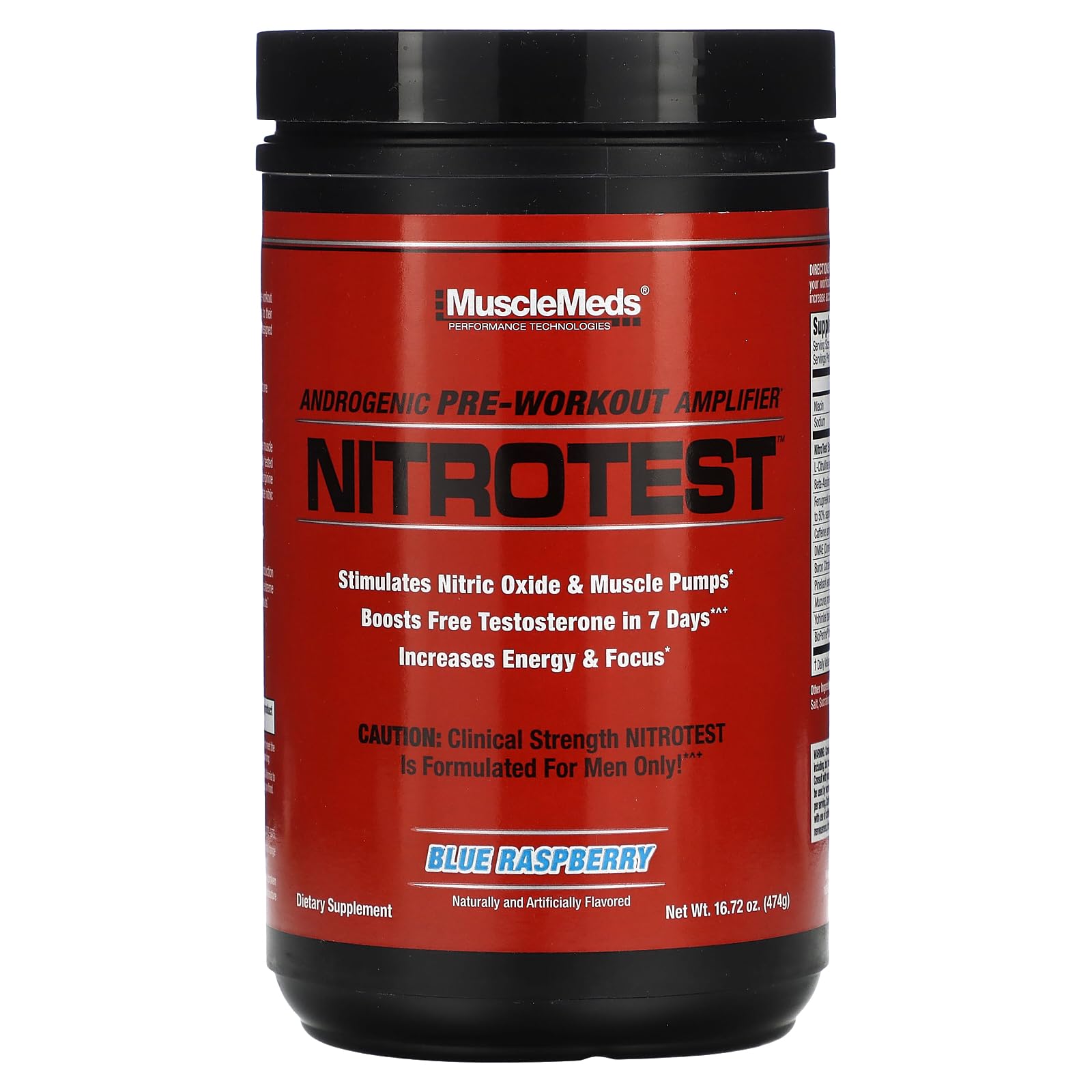 MuscleMeds Nitrotest Pre-Workout Powder, 1 Count