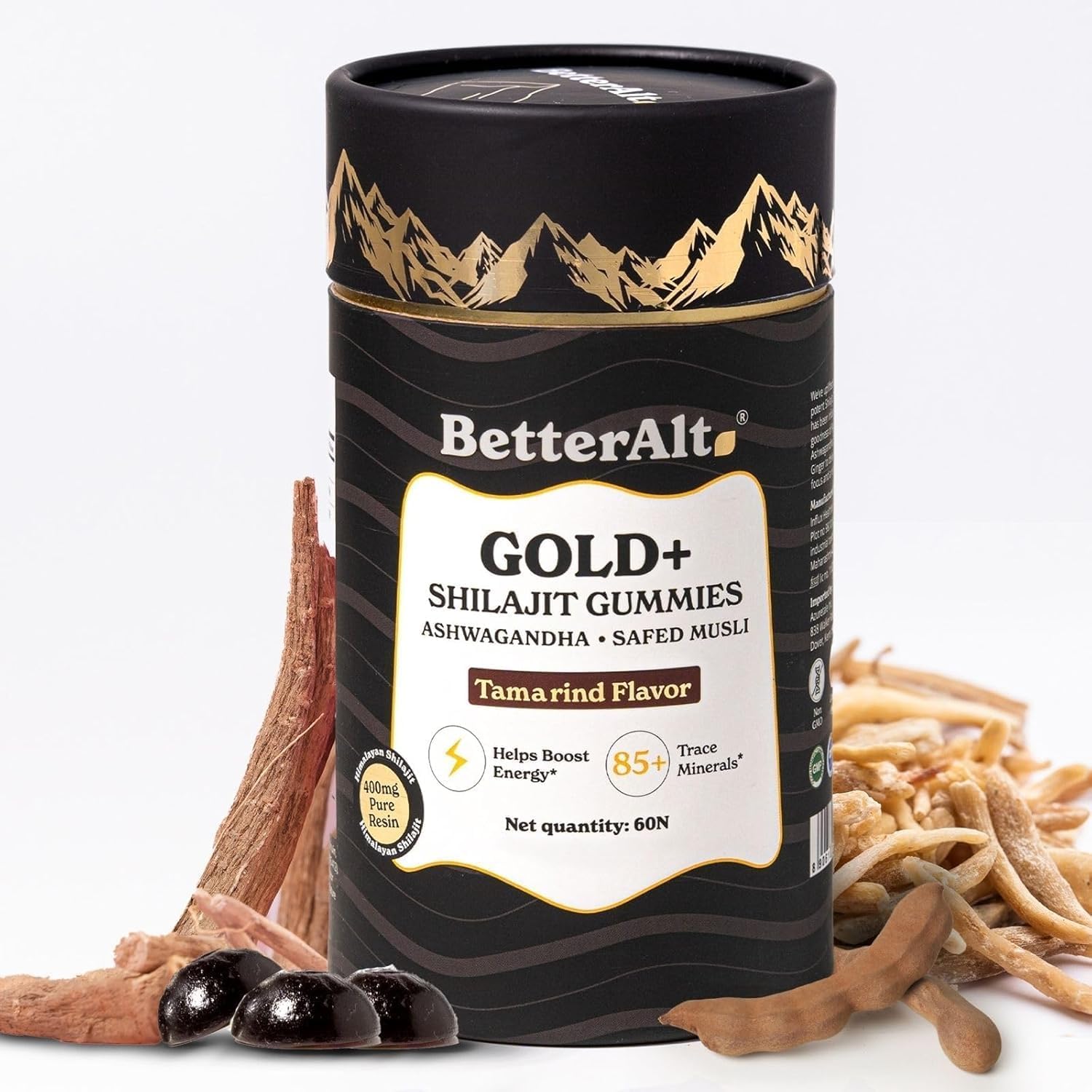 Better Alt Gold+ Shilajit Gummies 60 Gummies