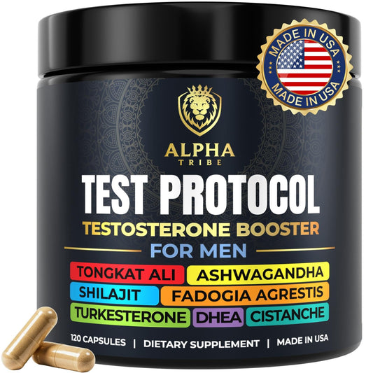 Alpha Tribe Test Protocol Elite Natural Testosterone for Men Capsule 120 Count