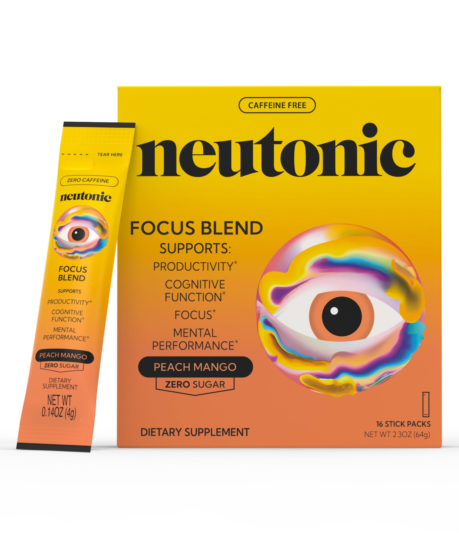 Neutonic Nootropic Focus Blend Powder, 2.3, Box of 16
