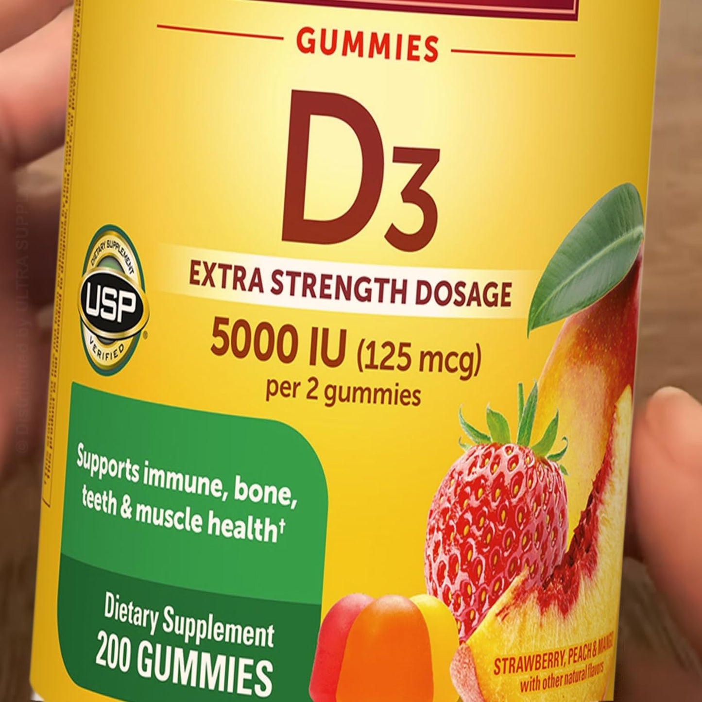 Generic Vitamin D3 Gummies 5000 IU, 200 Count
