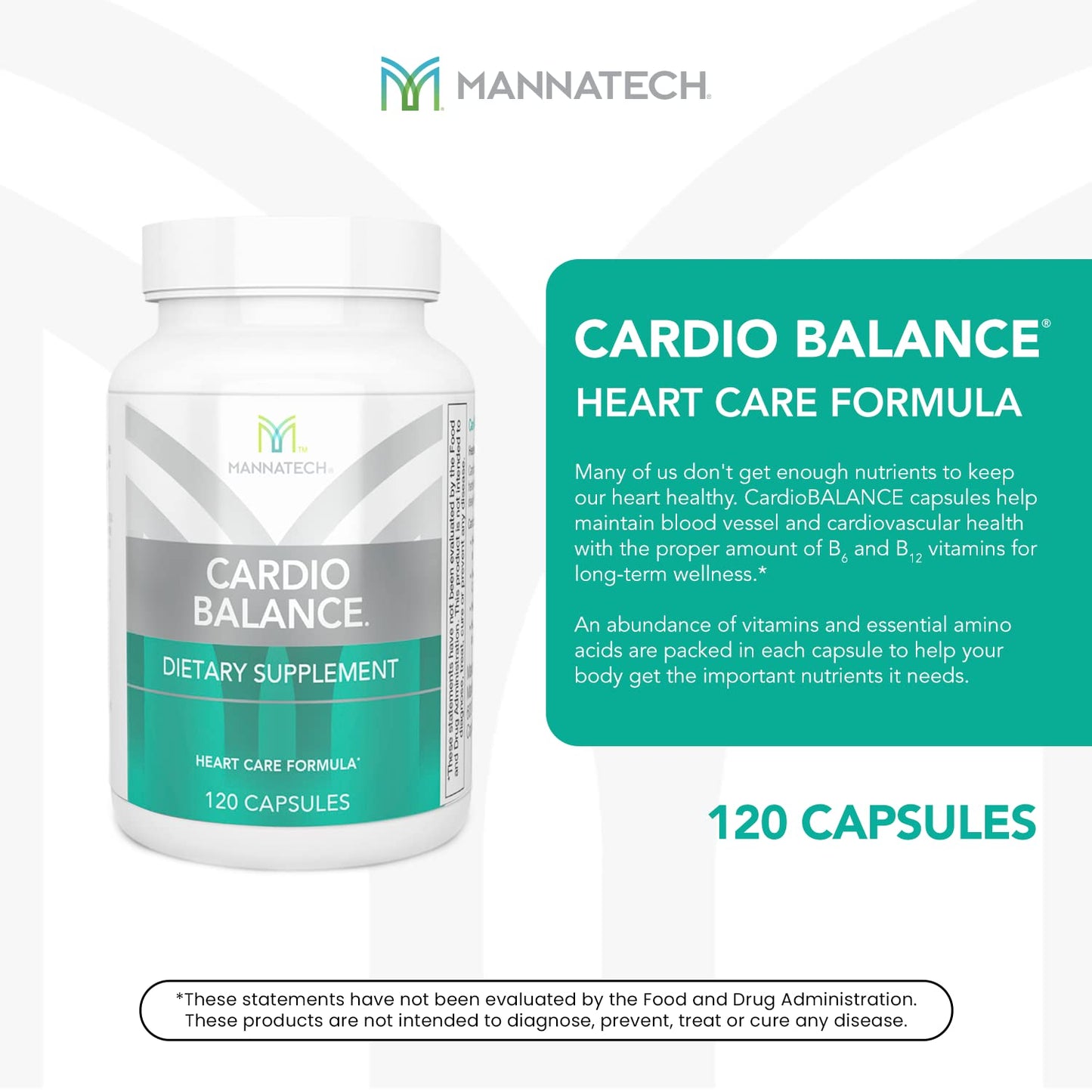 Mannatech CardioBALANCE Capsules, 120 Count