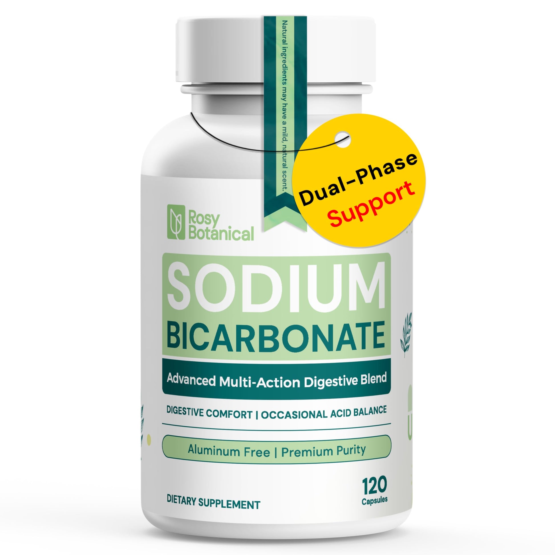 ROSY BOTANICAL Sodium Bicarbonate Capsules 120 Count