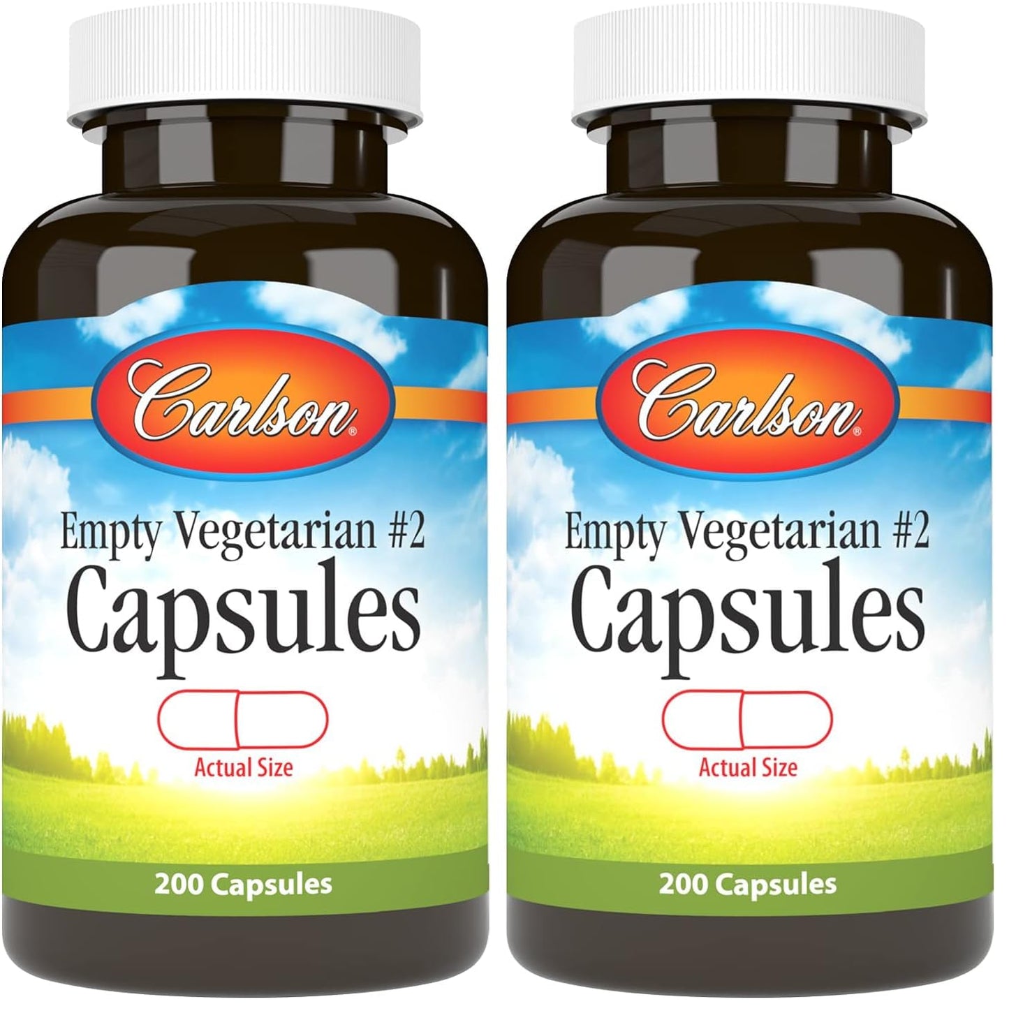 Carlson Empty Vegetarian #2 Small Capsules, 400 Capsules