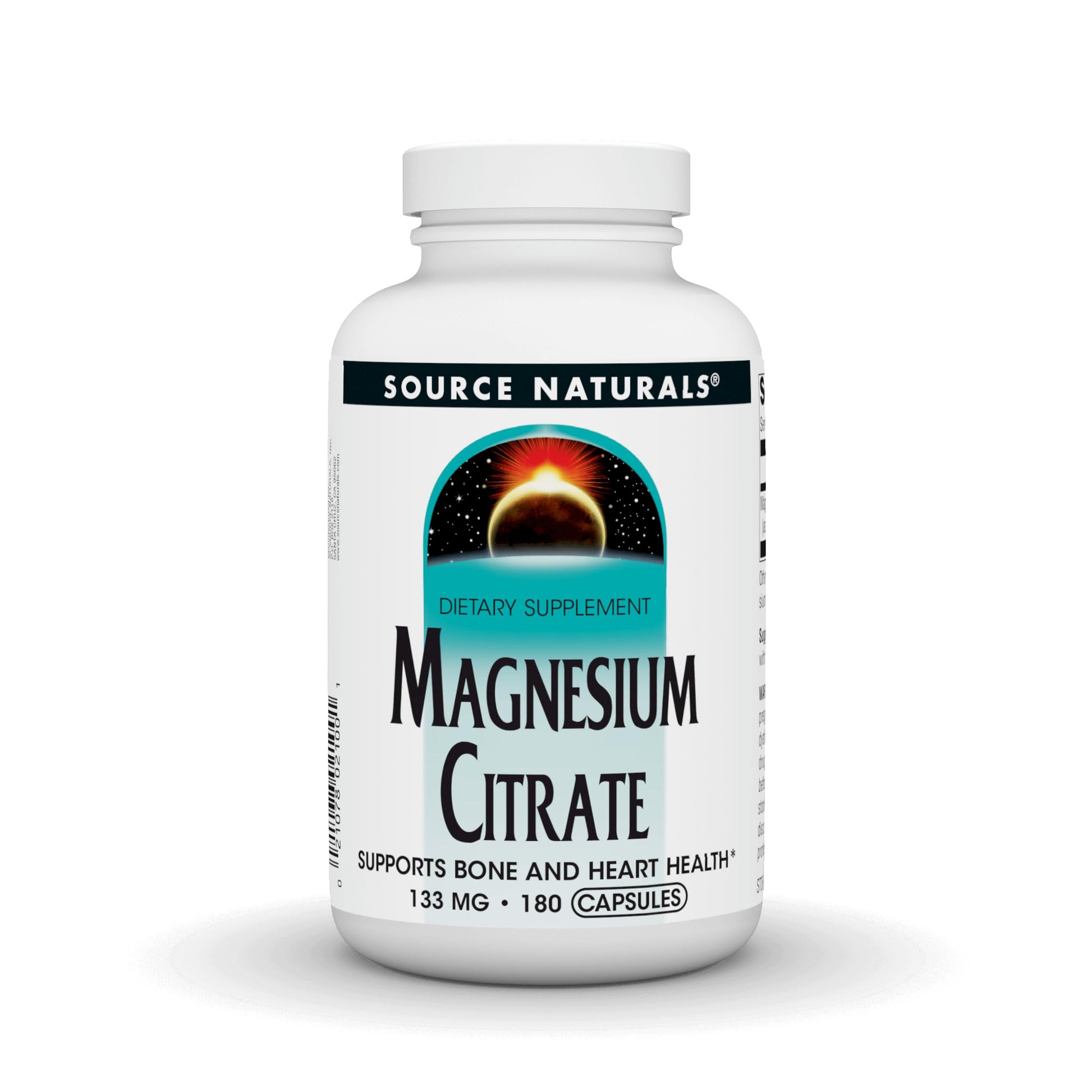 Source Naturals Magnesium Citrate Capsules, 133 mg, 180 Count