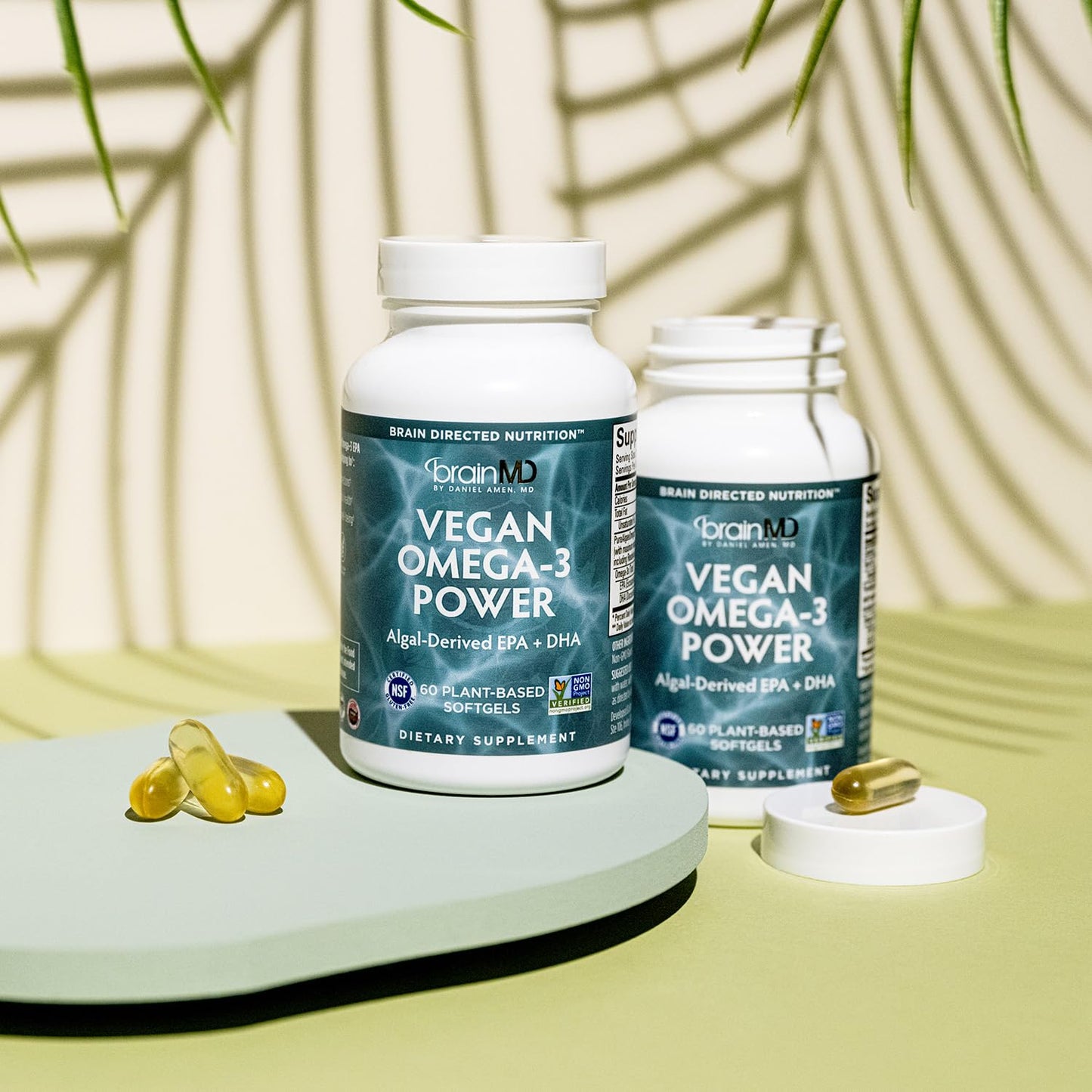 BRAINMD Dr Amen Vegan Omega-3 Power Softgels 60 Count